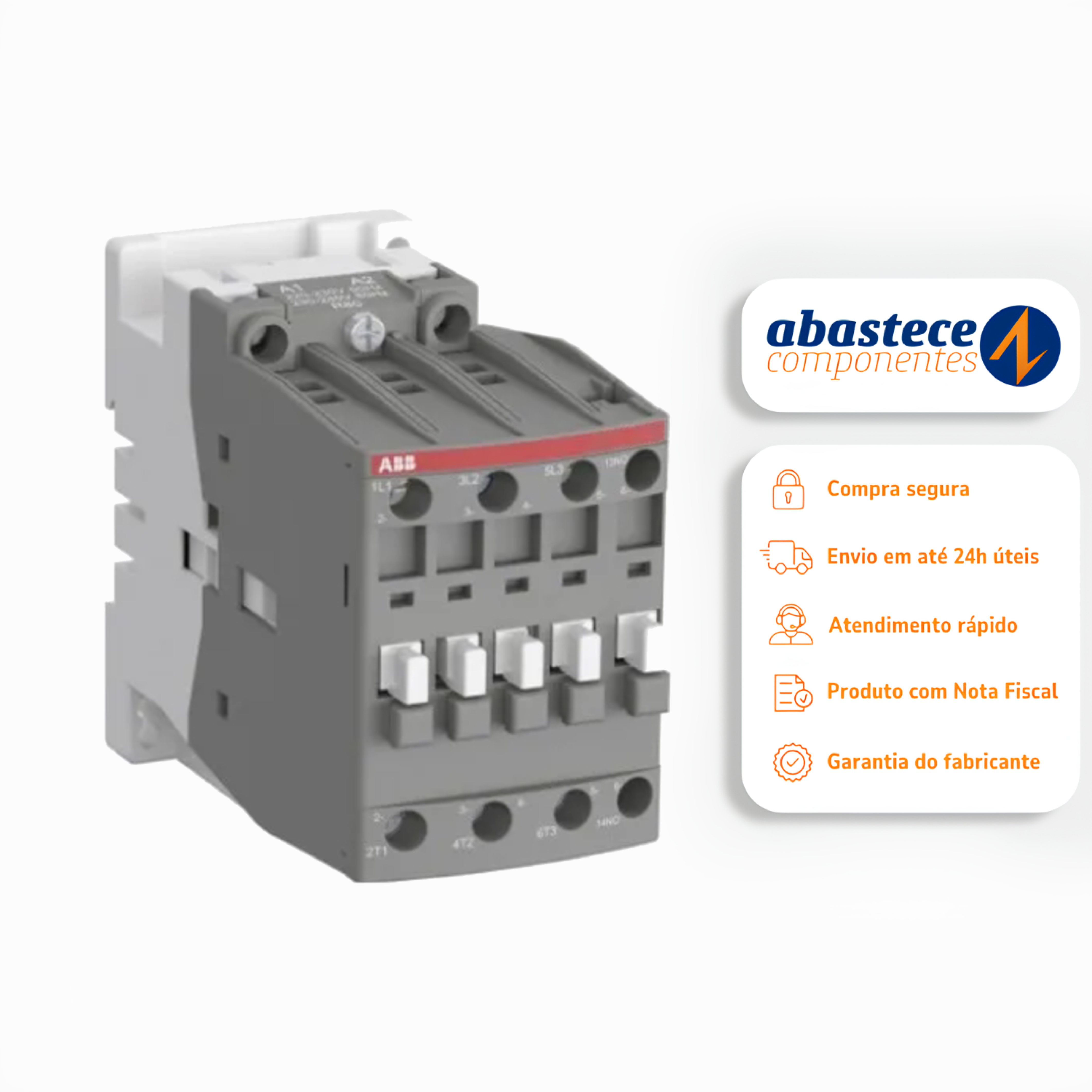 Contator de força 32A 220 380V AX32 30 1NA 1SBL281074R7510 ABB