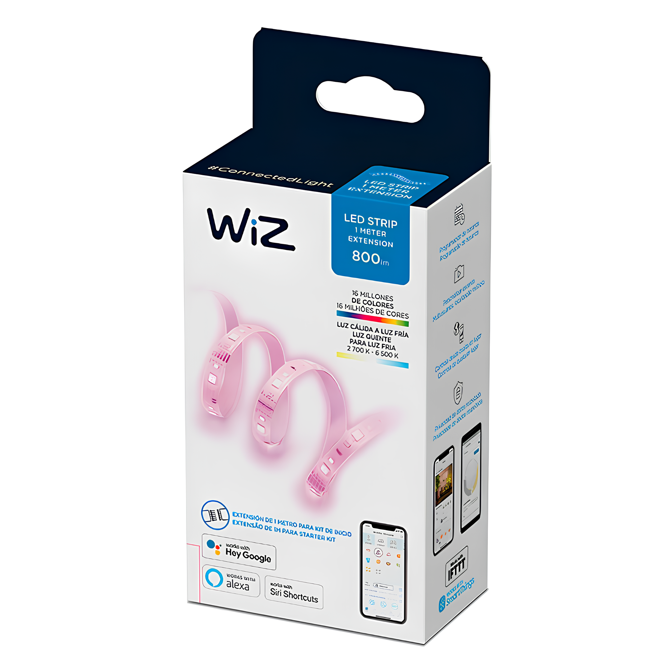 Extensao Fita Led Inteligente Rgb 1M Wifi E Bluetooth Wiz
