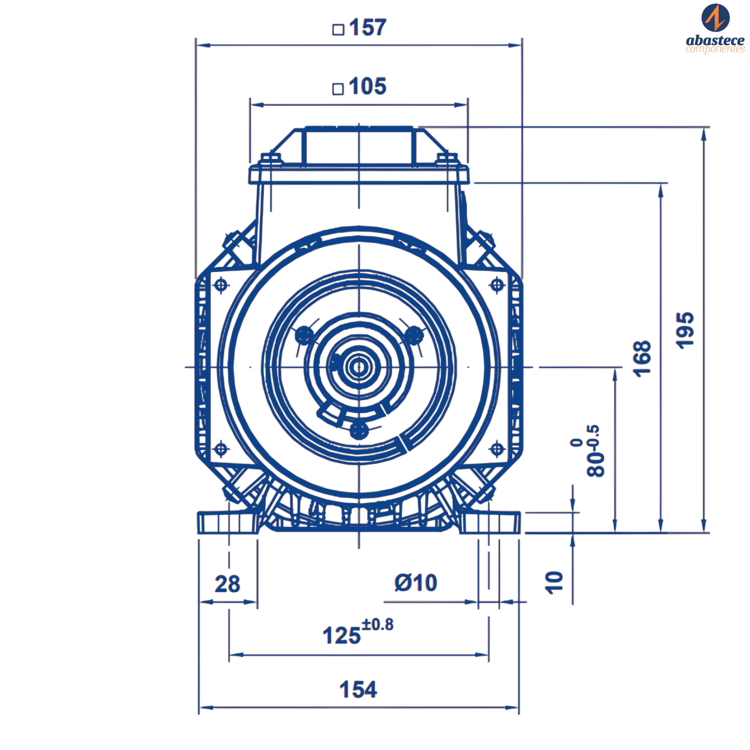 Motor Elétrico Trifásico 1,5CV/1,1kW 4 Polos Abb