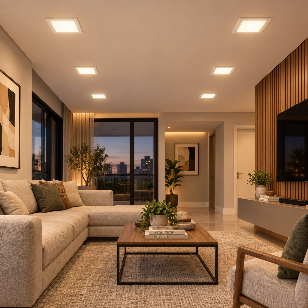 Luminária Led Quadrada Embutir 12W 900Lm 16,7Cm Bivolt Dl252 Philips