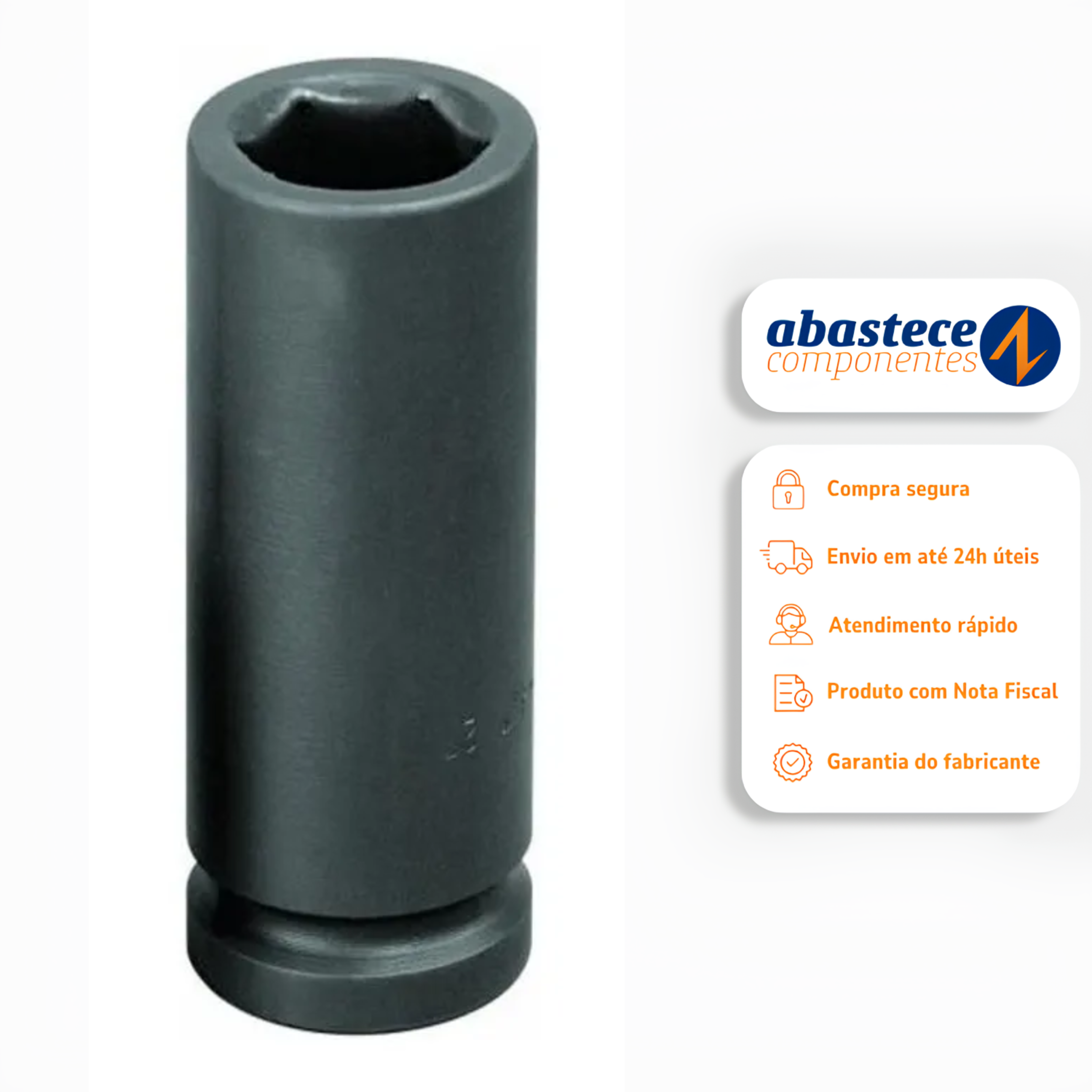Soquete De Impacto Sextavado Longo 1/2  21mm Belzer