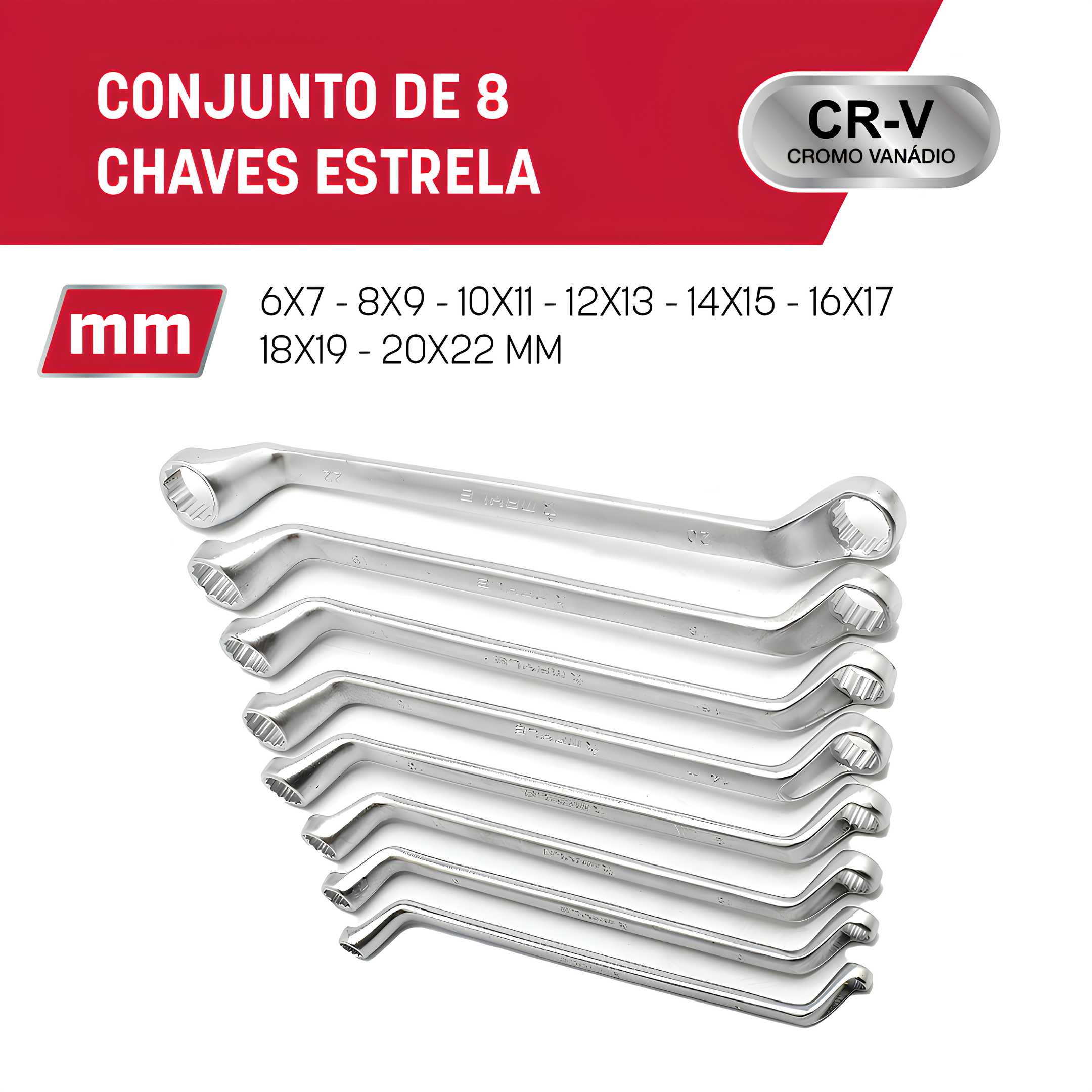 Jogo Chave Estrela 6 A 22Mm 8 Peças 101401My Mayle