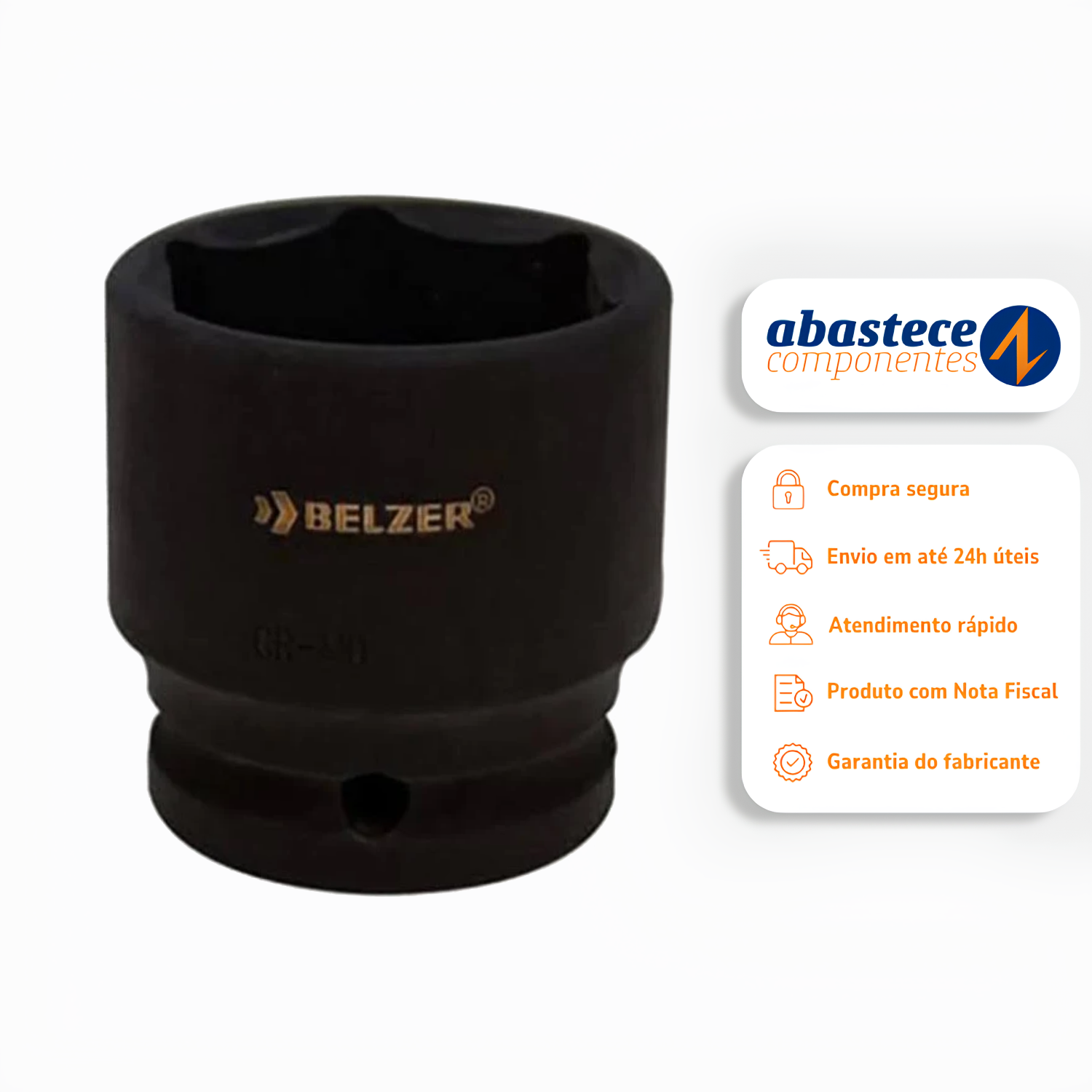Soquete Impacto Sextavado 1 pol. 36MM 34824BX Belzer
