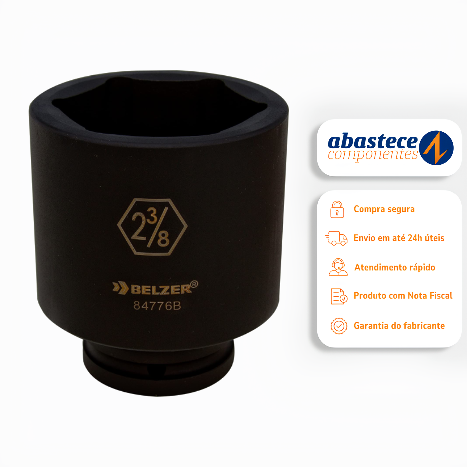 Soquete Impacto Sextavado 3/4'' 33MM 84844BX Belzer<BR>