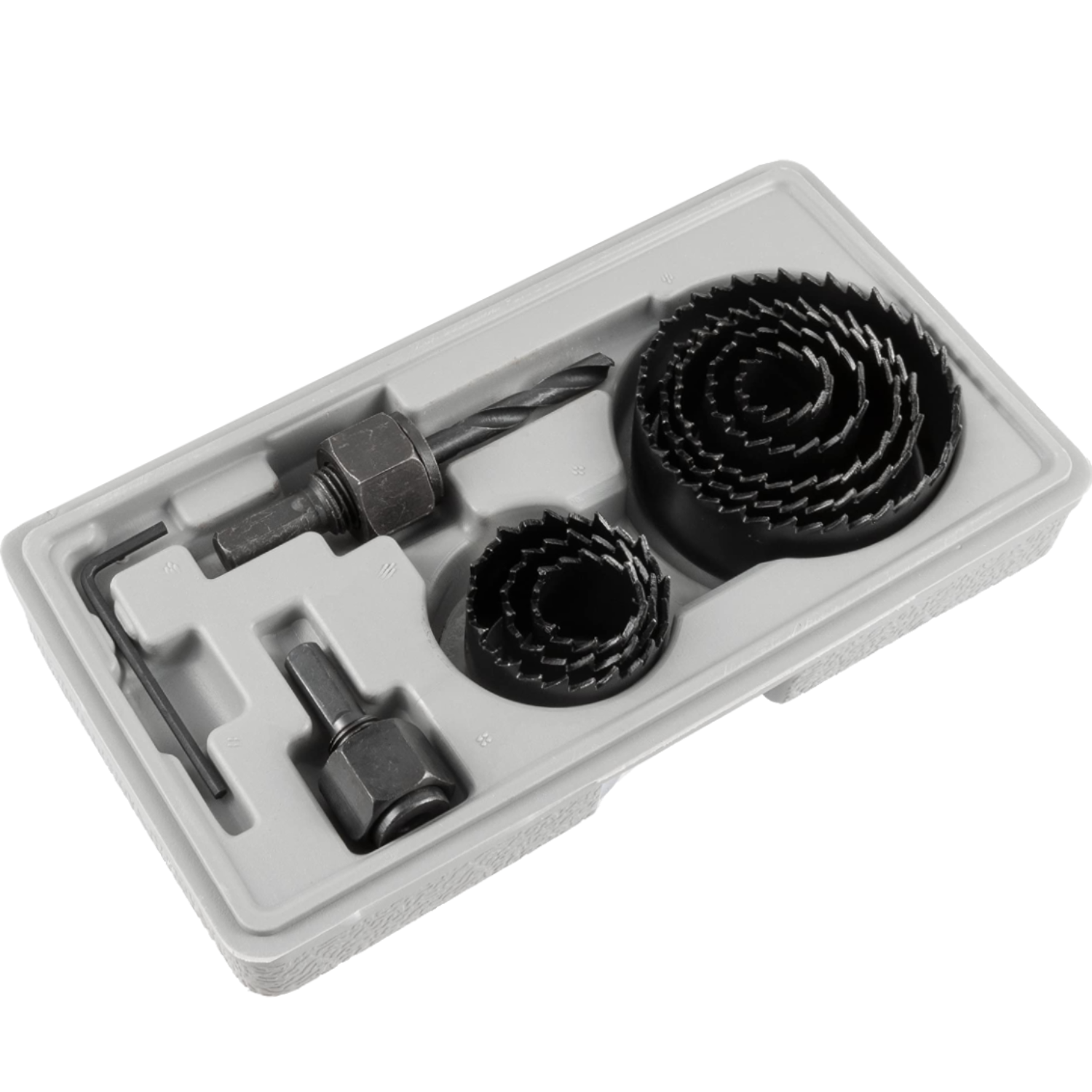 Kit Serra Copo 11 peças Madeira Gesso Plástico MDF 19-64mm