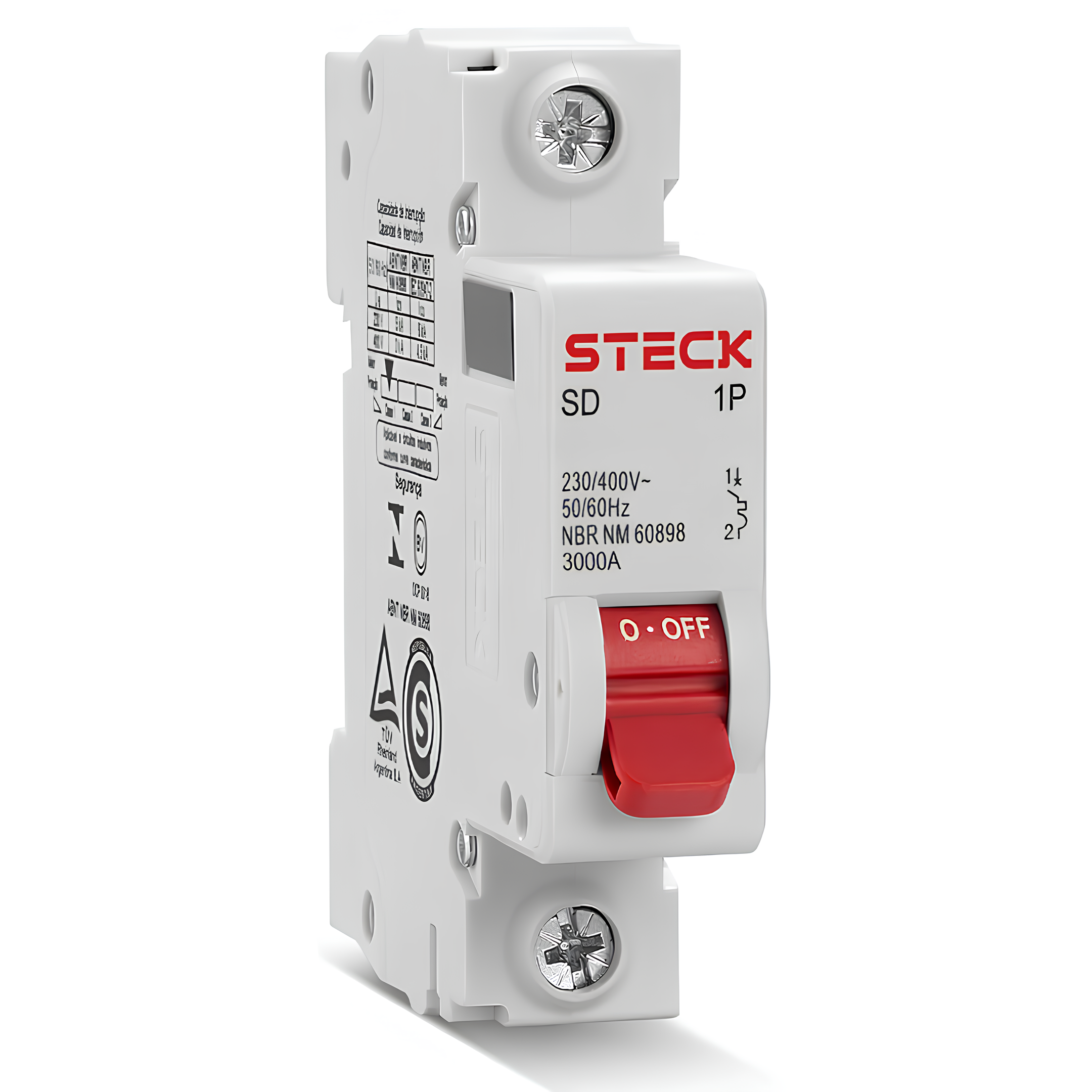 Disjuntor DIN Unipolar 63A SDD61C63 3KA – STECK