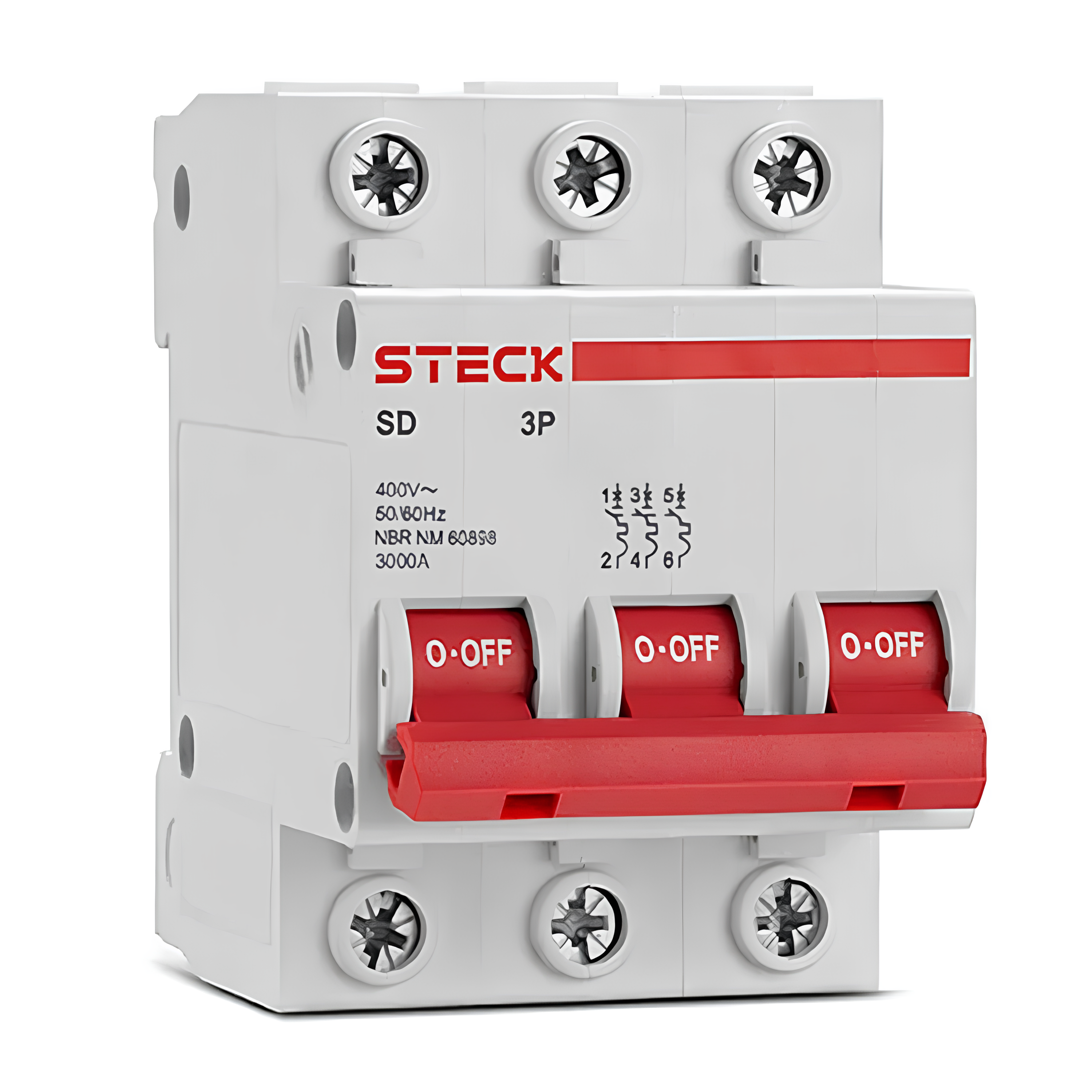 Disjuntor DIN Tripolar 10A SDD63C10 3KA – STECK