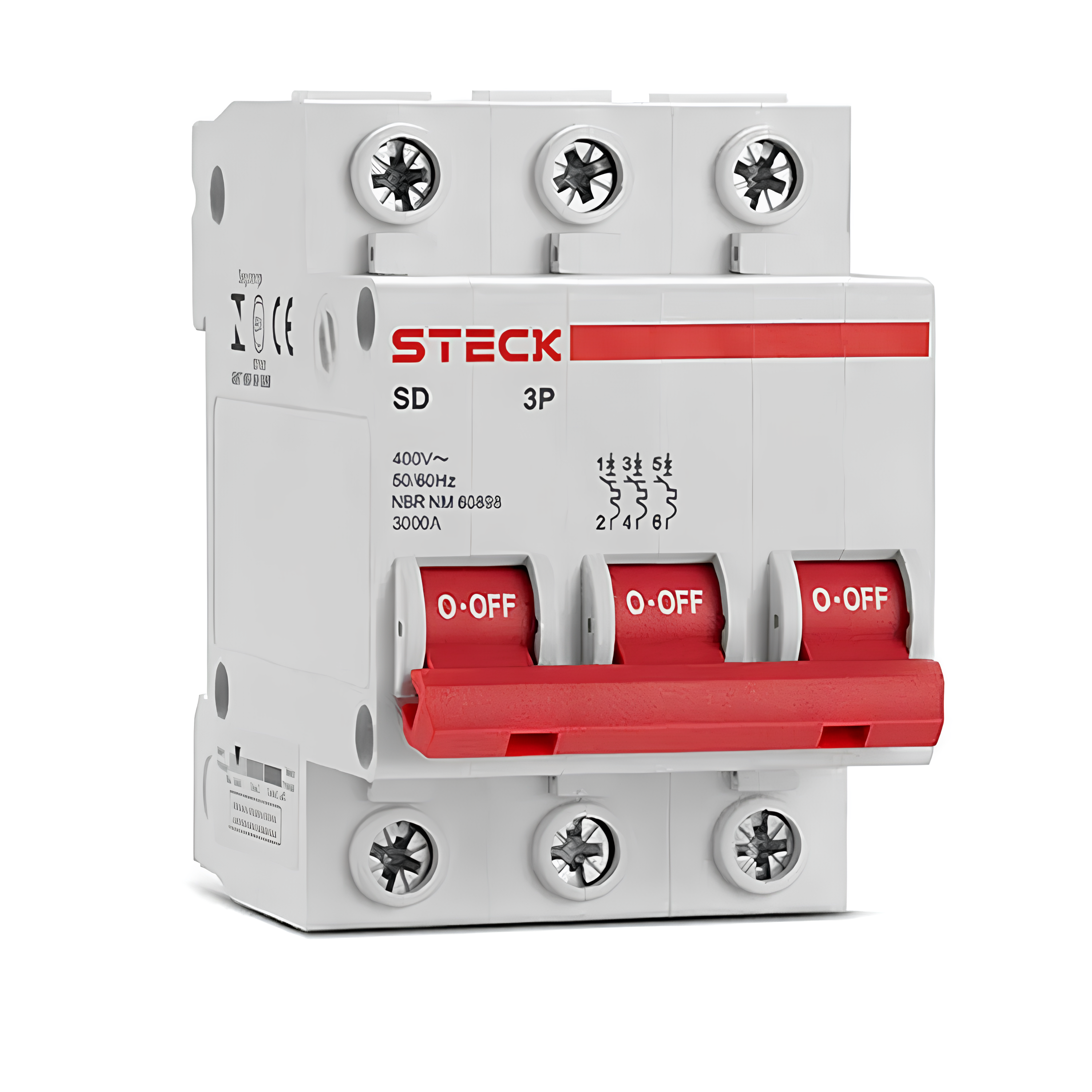 Disjuntor Tripolar SD63 20A Curva C 3KA - Steck