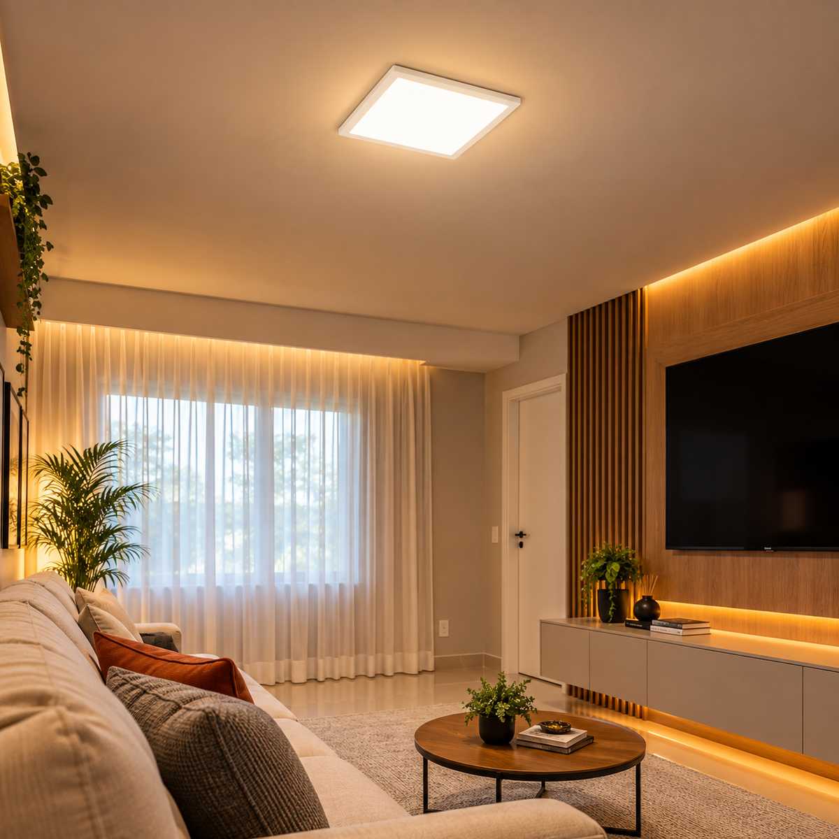 Luminária Led Quadrada Sobrepor 24W 2000Lm 28,5Cm Bivolt Dl252 Philips