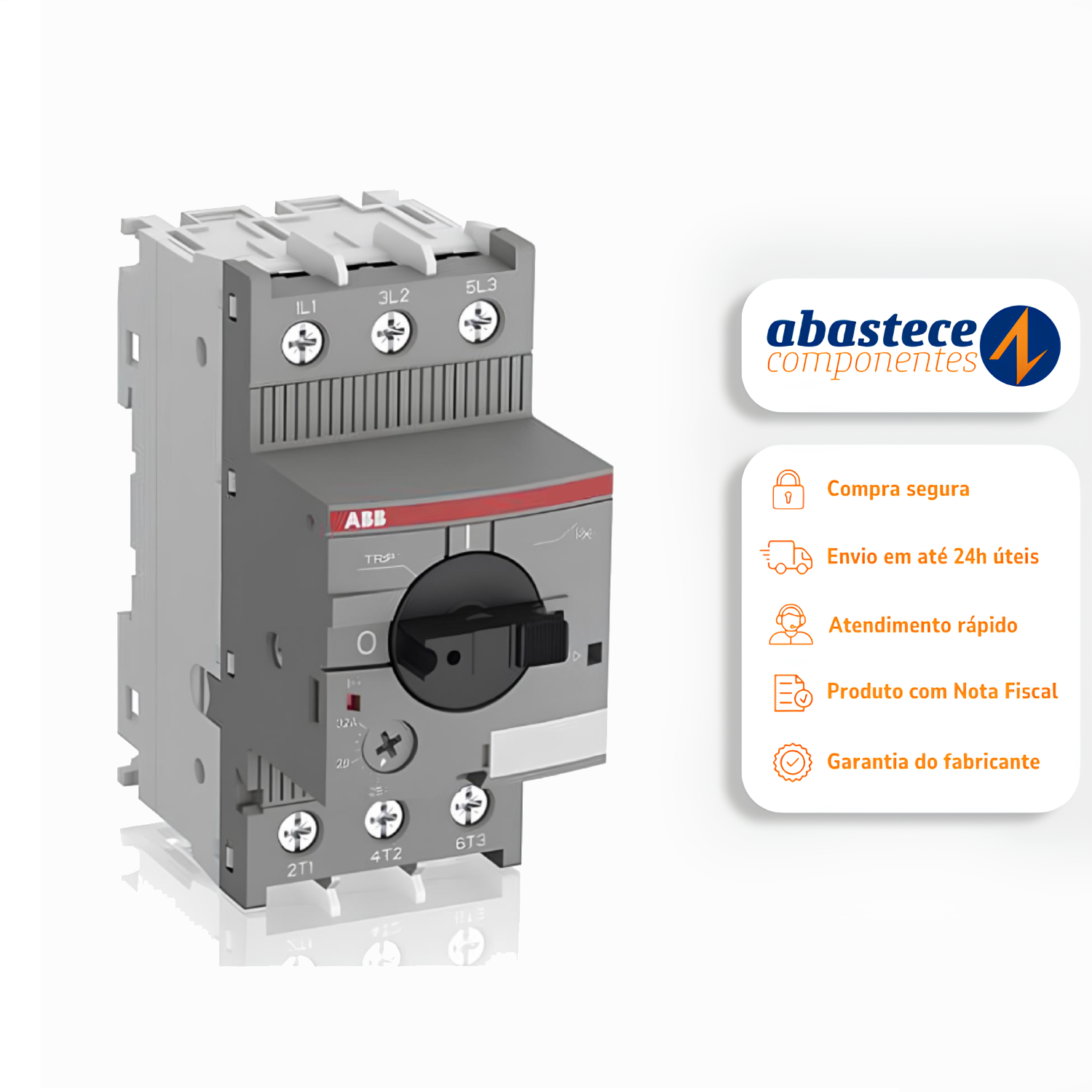 Disjuntor Motor Trifasico 2.5-4A Ms132-4.0 100Ka Abb