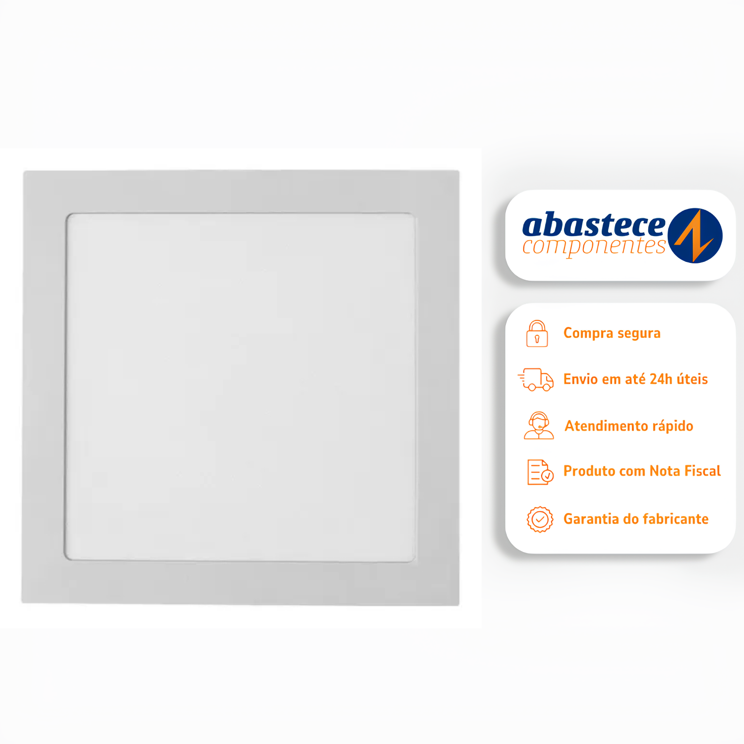 Luminaria Led Quadrada Embutir 62cm 36W 3800Lm Bivolt Philips