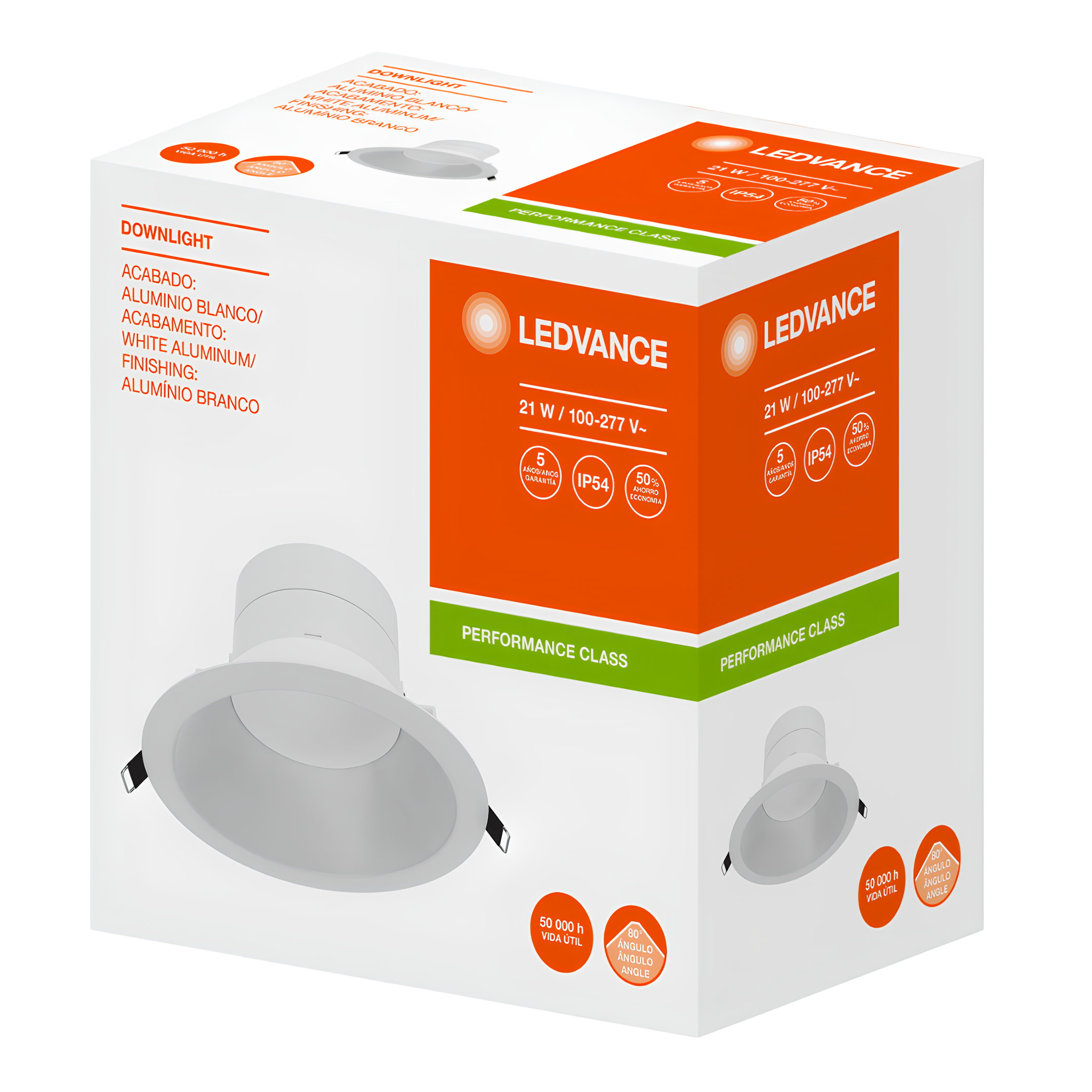 Luminaria Led Redonda Embutir Downlight 21W 80° Ledvance