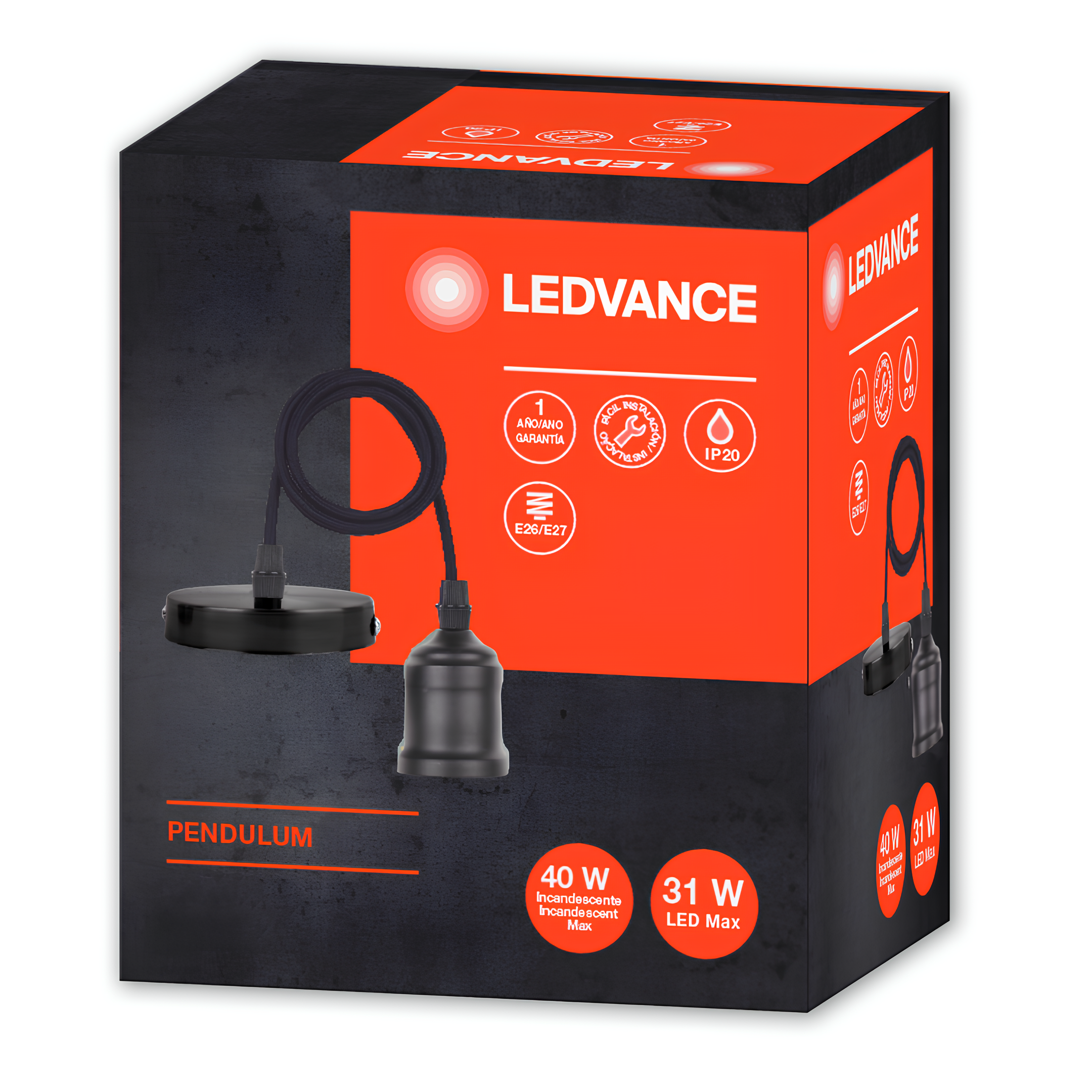 Luminaria Pendente Pendulum 40W Ip20 Bivolt E27 Ledvance