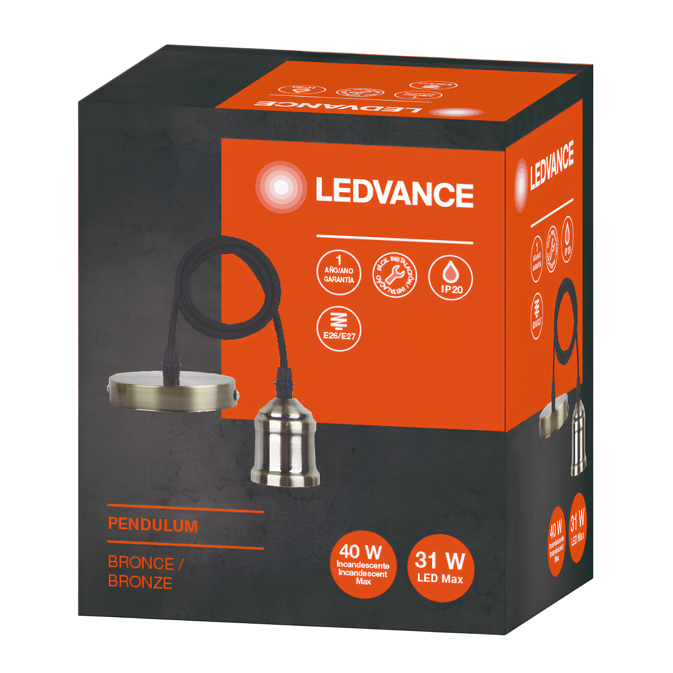 Luminaria Pendente Pendulum 40W Ip20 Bivolt E27 Ledvance