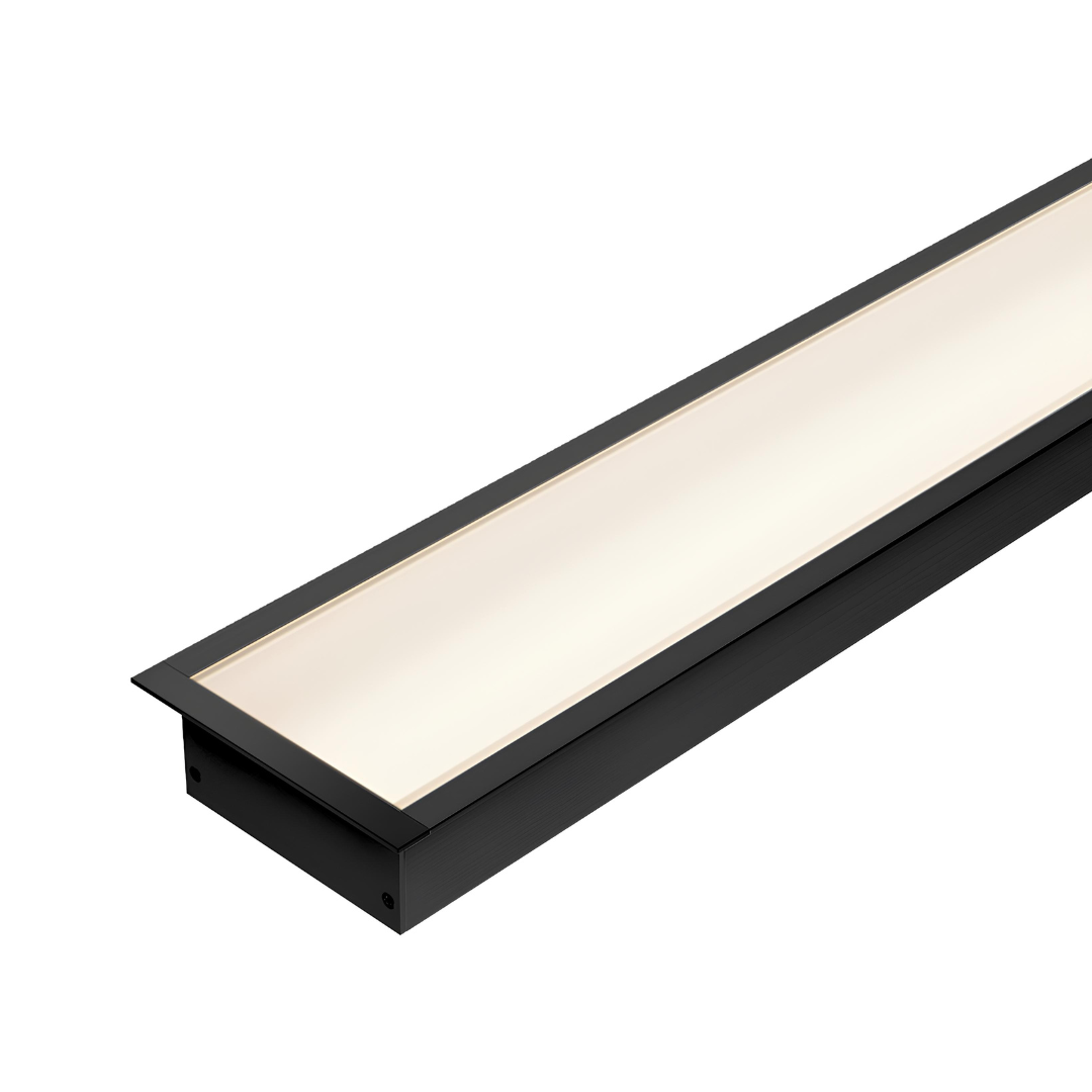 Perfil Led Aluminio Reto Embutir 23X10mm 2M Preto Ip40 Ledvance