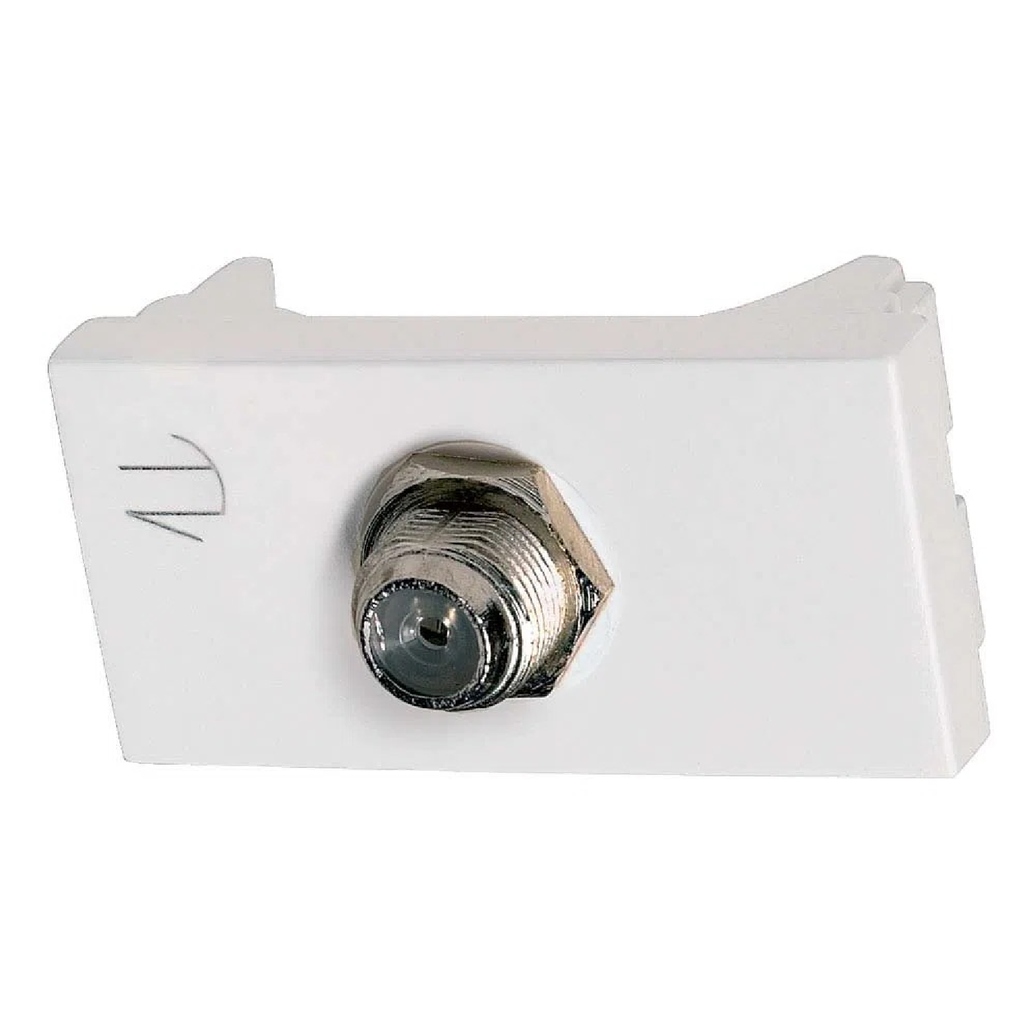 Módulo Tomada Antena Branco 75 Ohms Com Adaptador Pial Plus