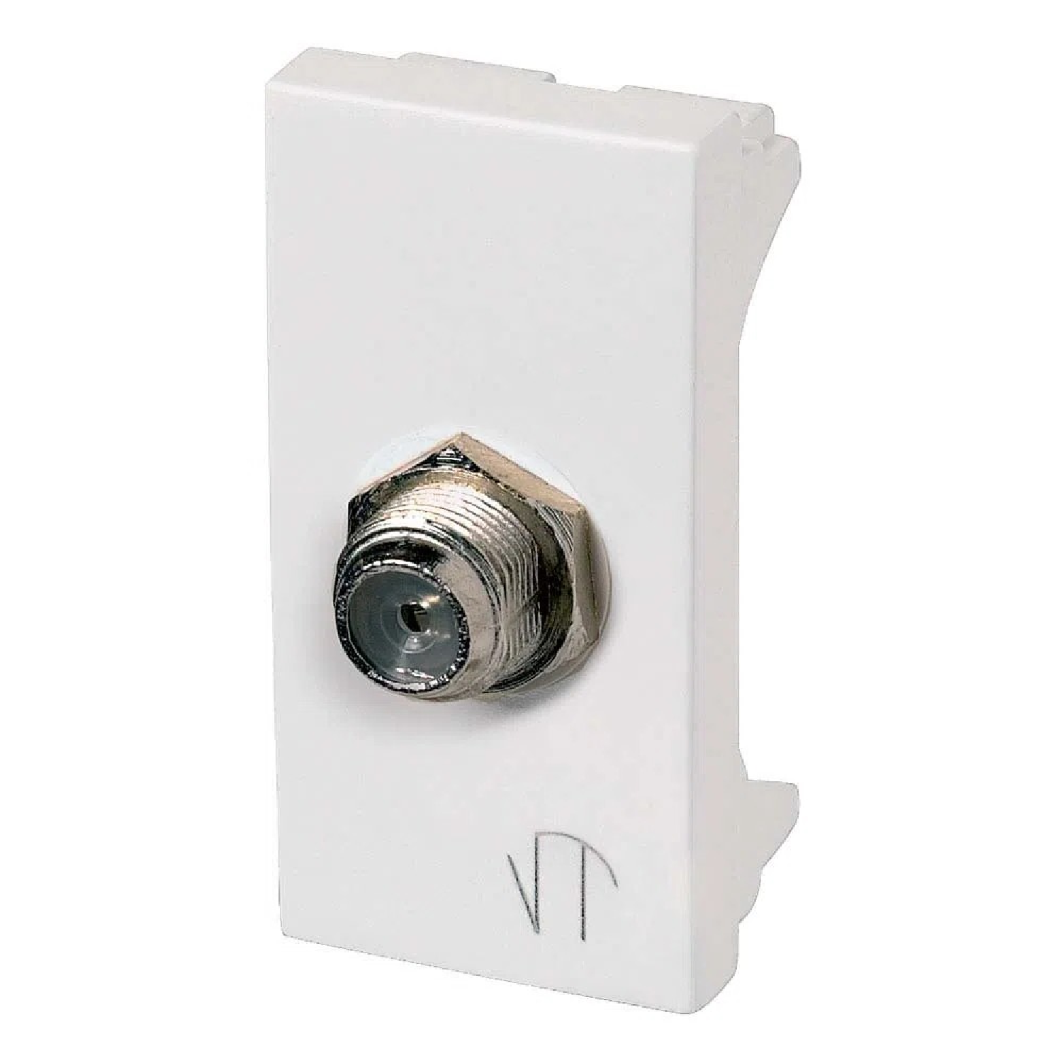 Módulo Tomada Antena Branco 75 Ohms Com Adaptador Pial Plus