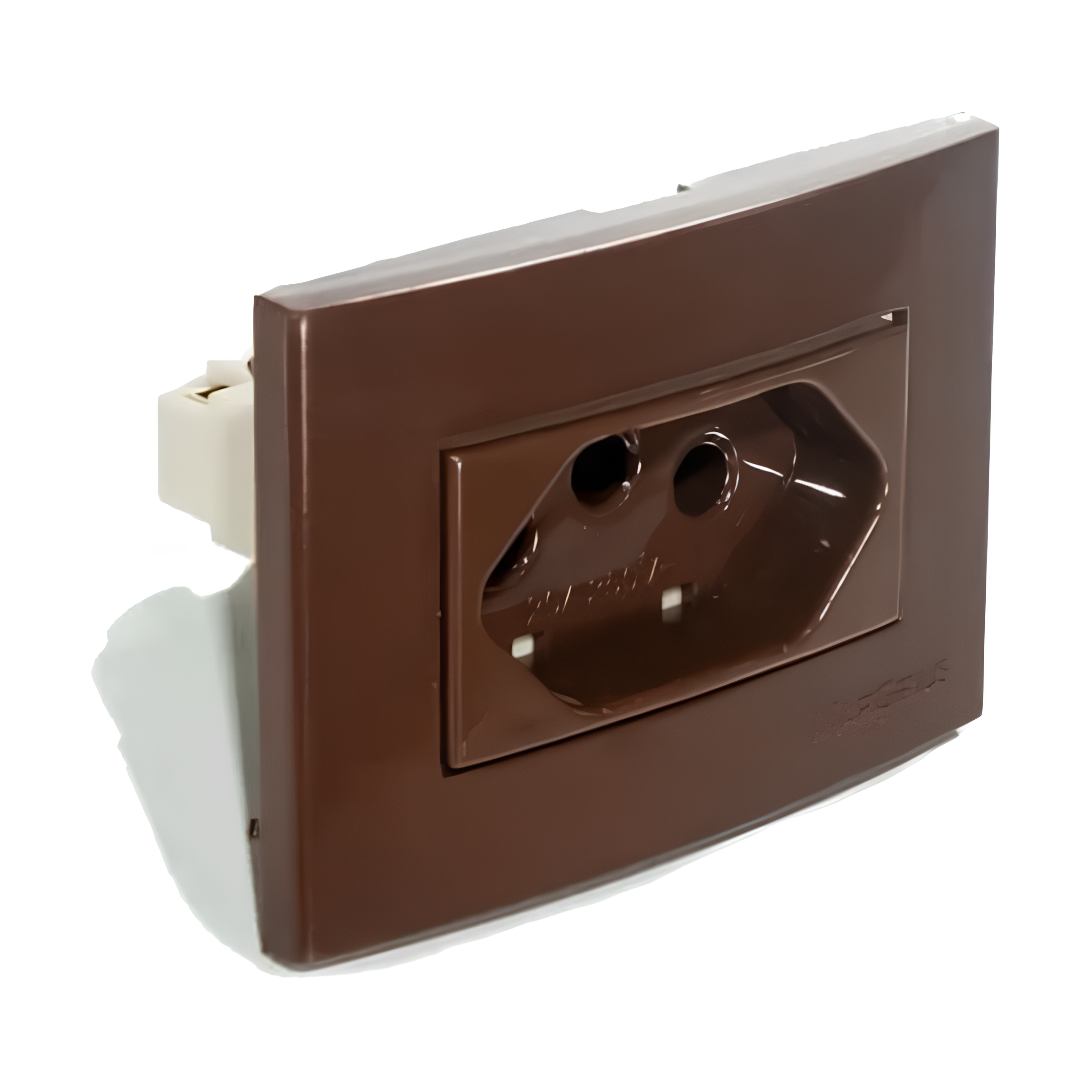Tomada Para Moveis Marrom Sleek 20A 65X45mm Margirius