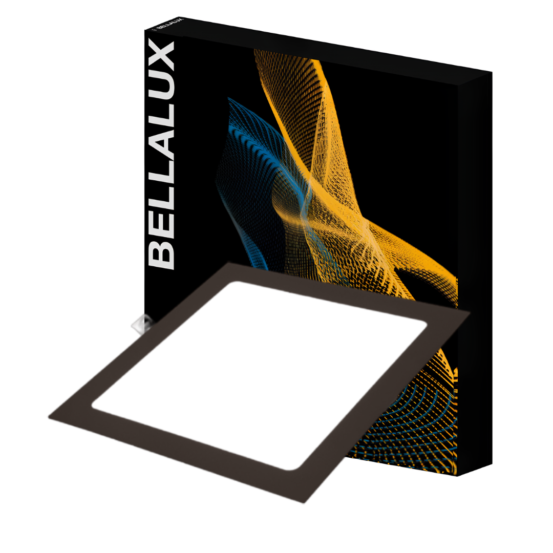 Luminaria Led Quadrada Embutir Preta 18W 110° Ip20 Bivolt Bellalux