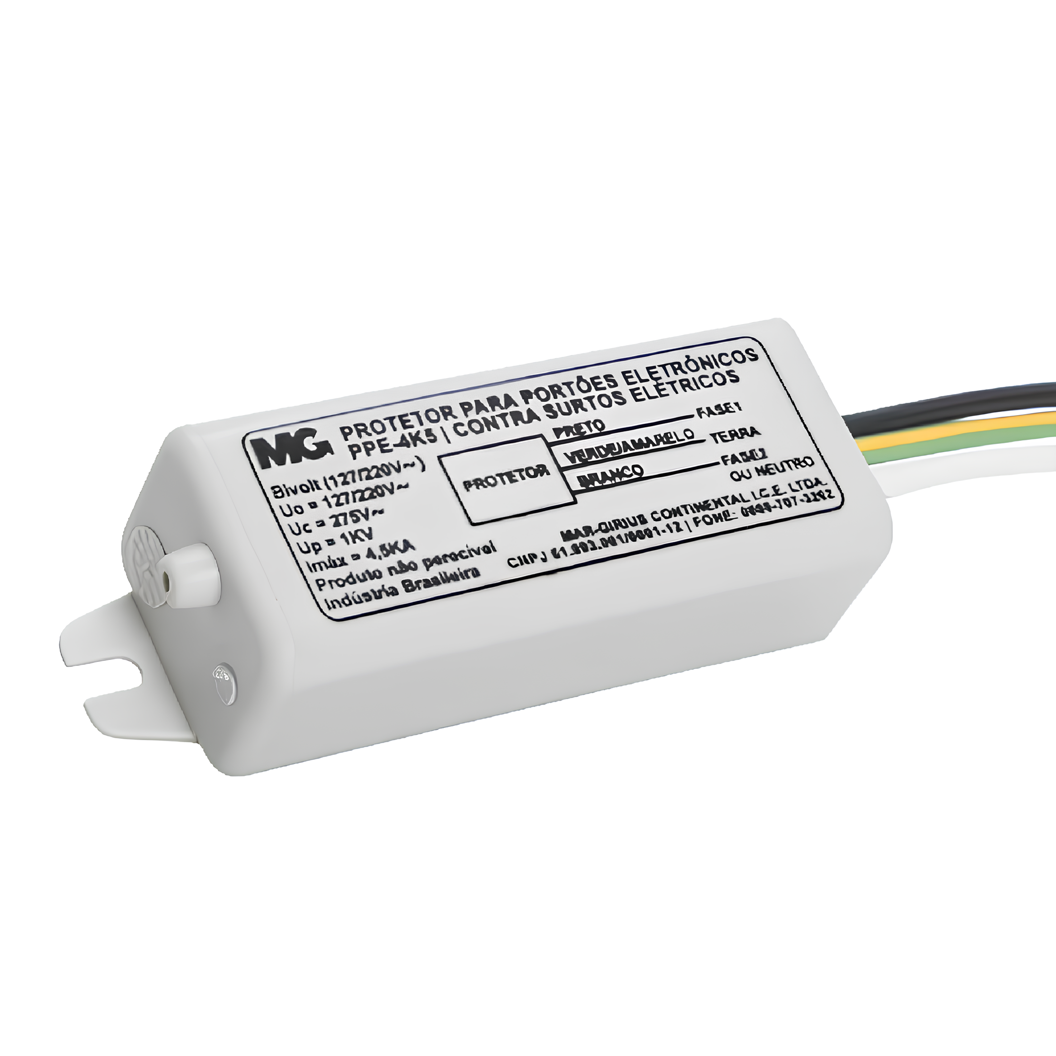 Protetor para Portão Eletrônico 4,5kA 127/220V PPE-4K5 Margirius