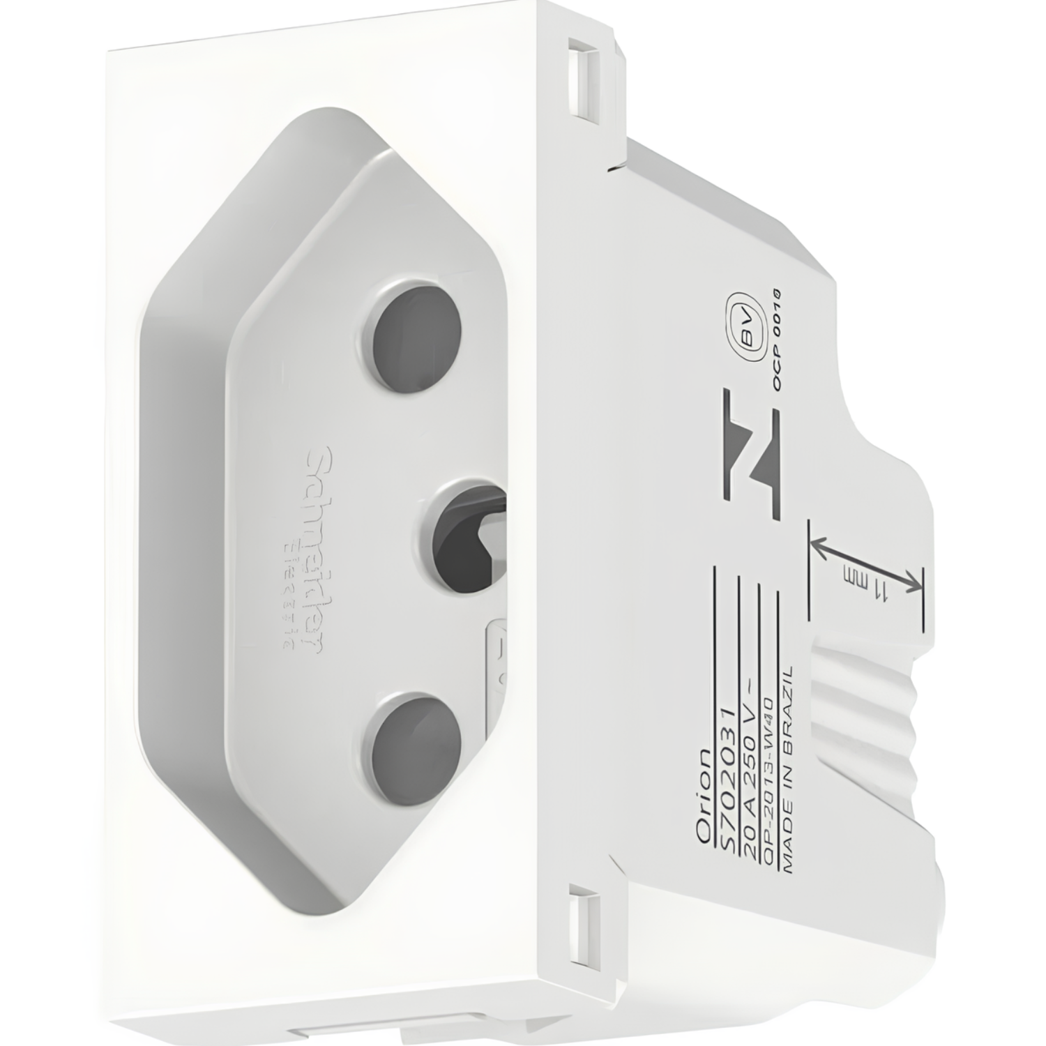Modulo Tomada 2P+T 20A 250V Orion S70203104 Schneider