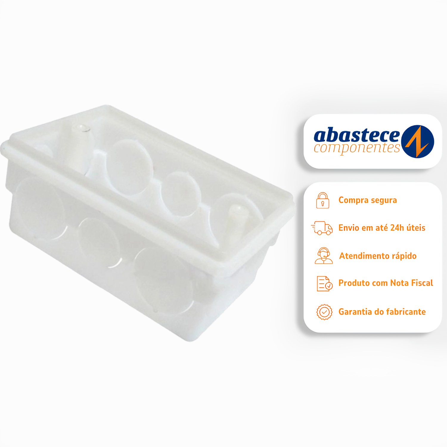 Caixa de Passagem 4x2 Embutir Branca S86004000 Steck