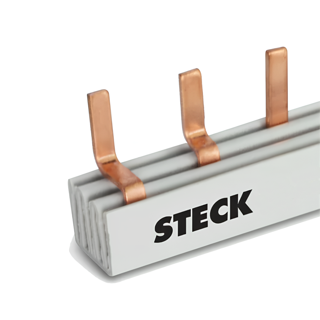 Barramento Pente Tripolar Para 57 Polos 80A S3F1000B Steck