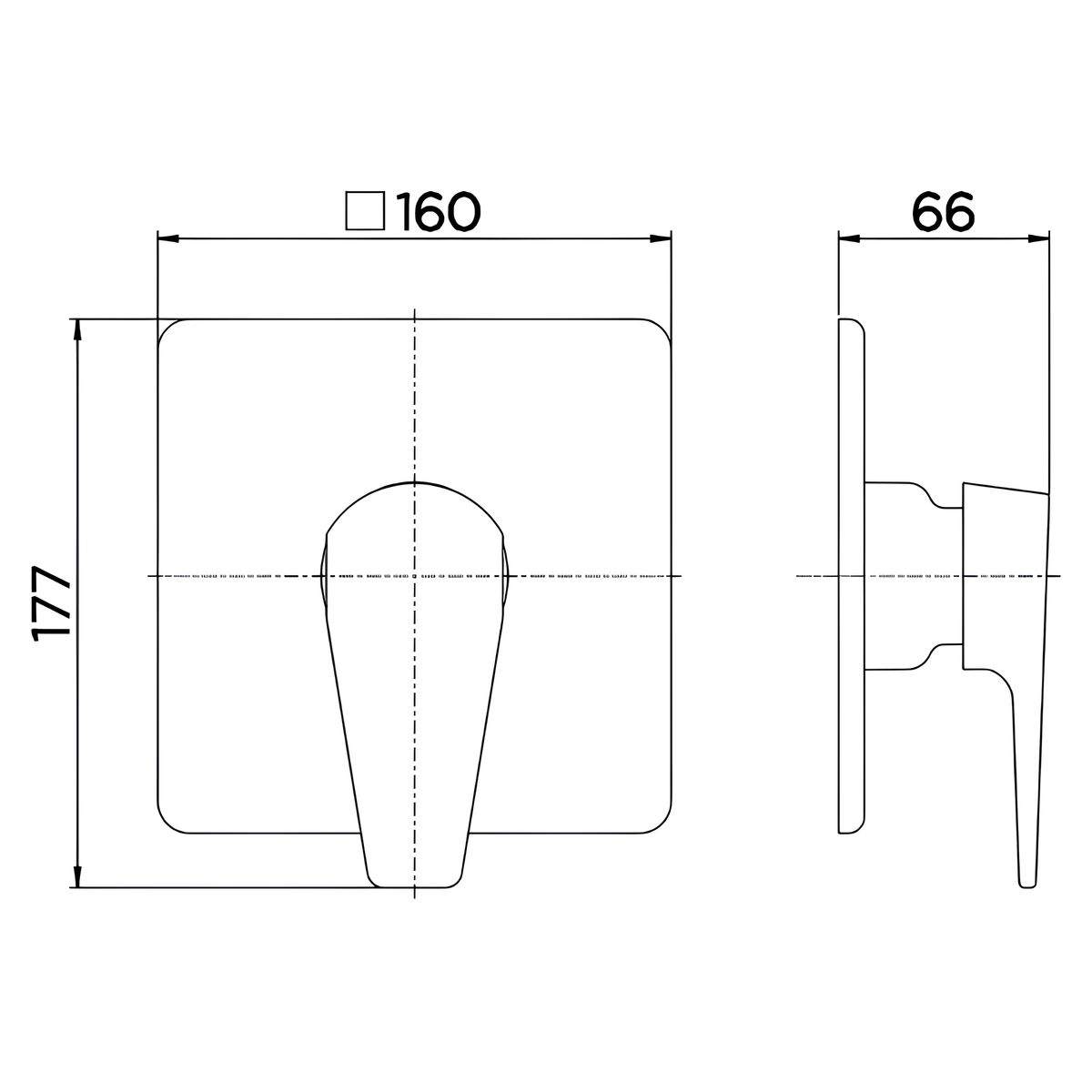 Acabamento Monocomando para Chuveiro Baixa/Alta Pressão 3/4" Lift Docol