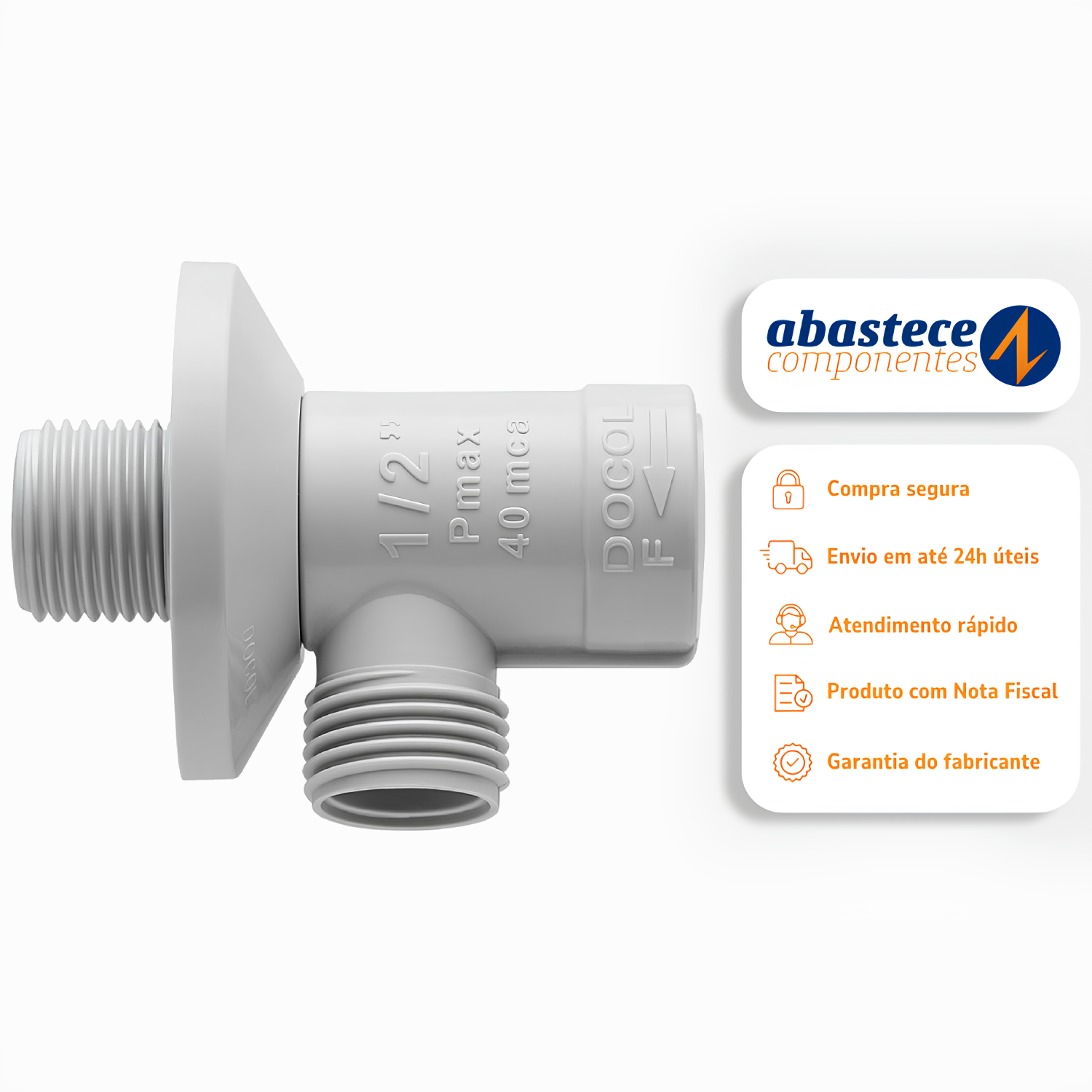 Registro Regulador de Vazão Standard 1/2" 13030023 Docol