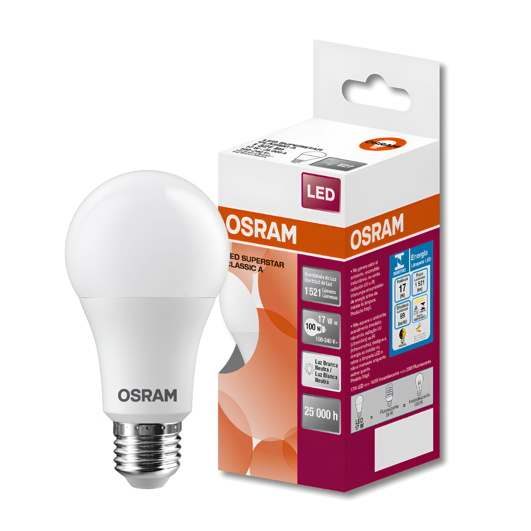 Lampada Led Bulbo 17W 1521Lm 220° Ip20 Bivolt E27 Osram