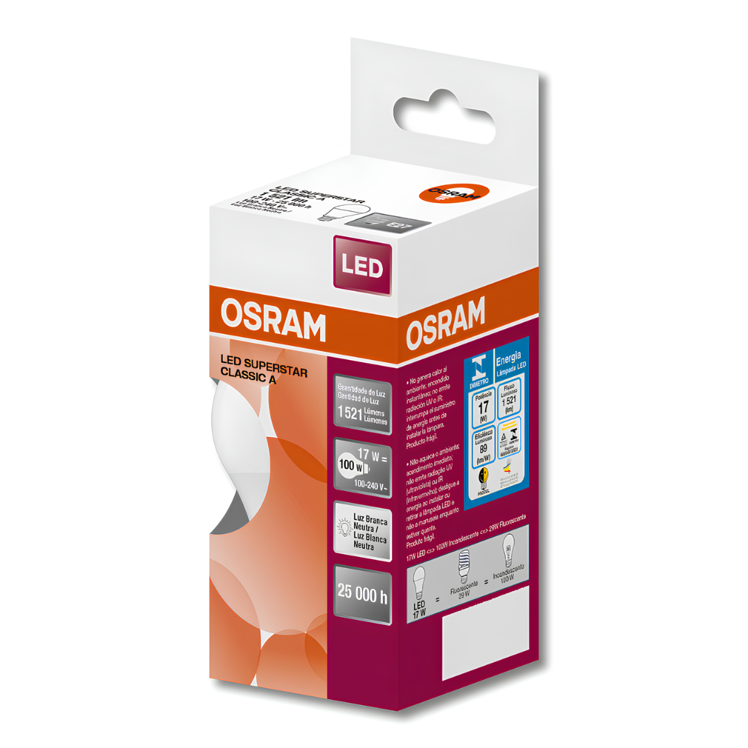 Lampada Led Bulbo 17W 1521Lm 220° Ip20 Bivolt E27 Osram
