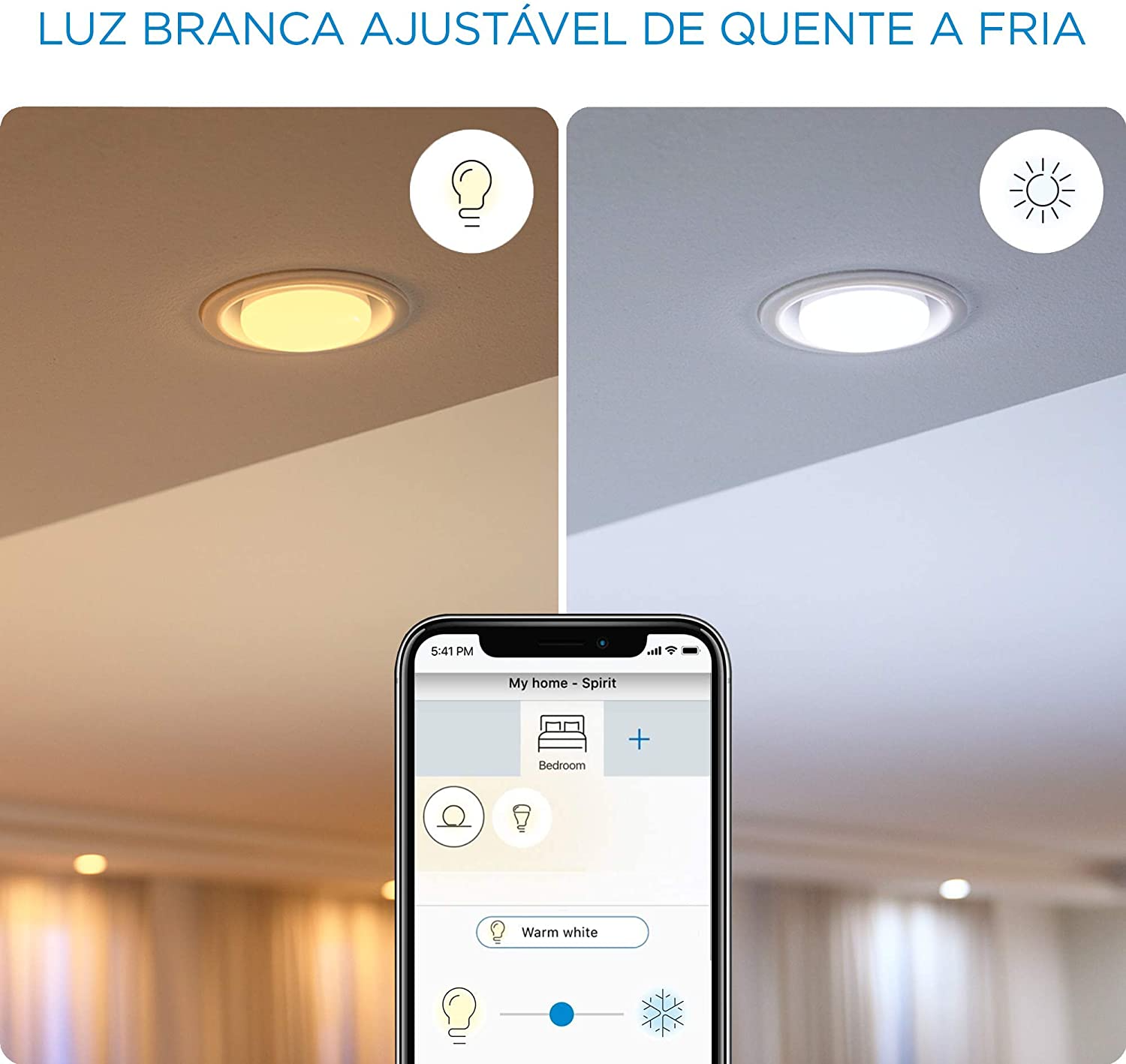 Lâmpada Smart Bulbo WiFi Bluetooth Rgb 806lm A60 Bivolt WiZ