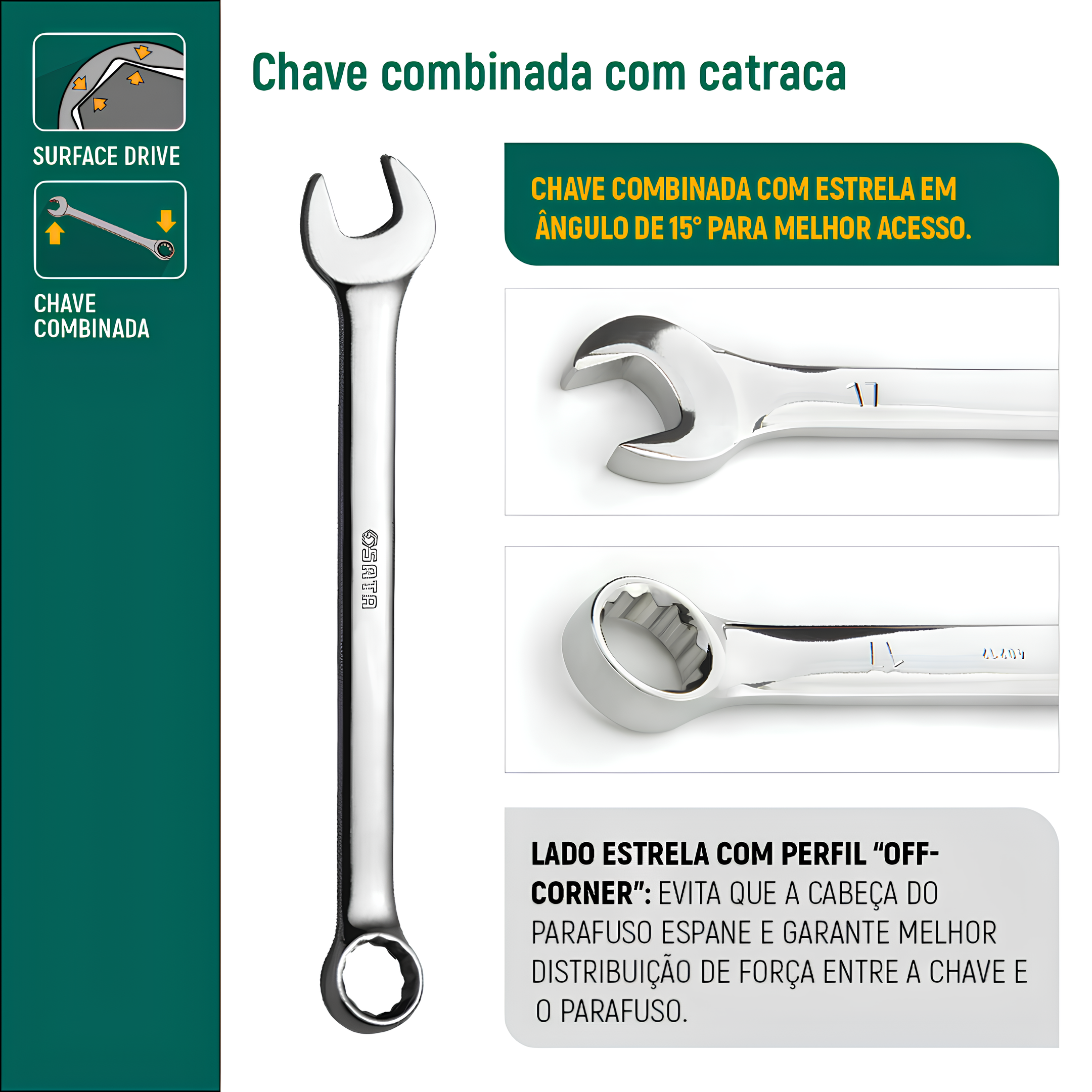 Jogo De Ferramentas Com 25 Peças ST0925723-P + Lanterna Sata