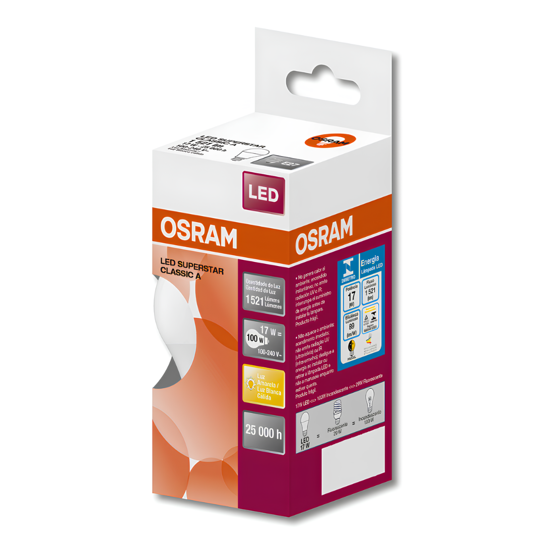 Lampada Led Bulbo 17W 1521Lm 220° Ip20 Bivolt E27 Osram