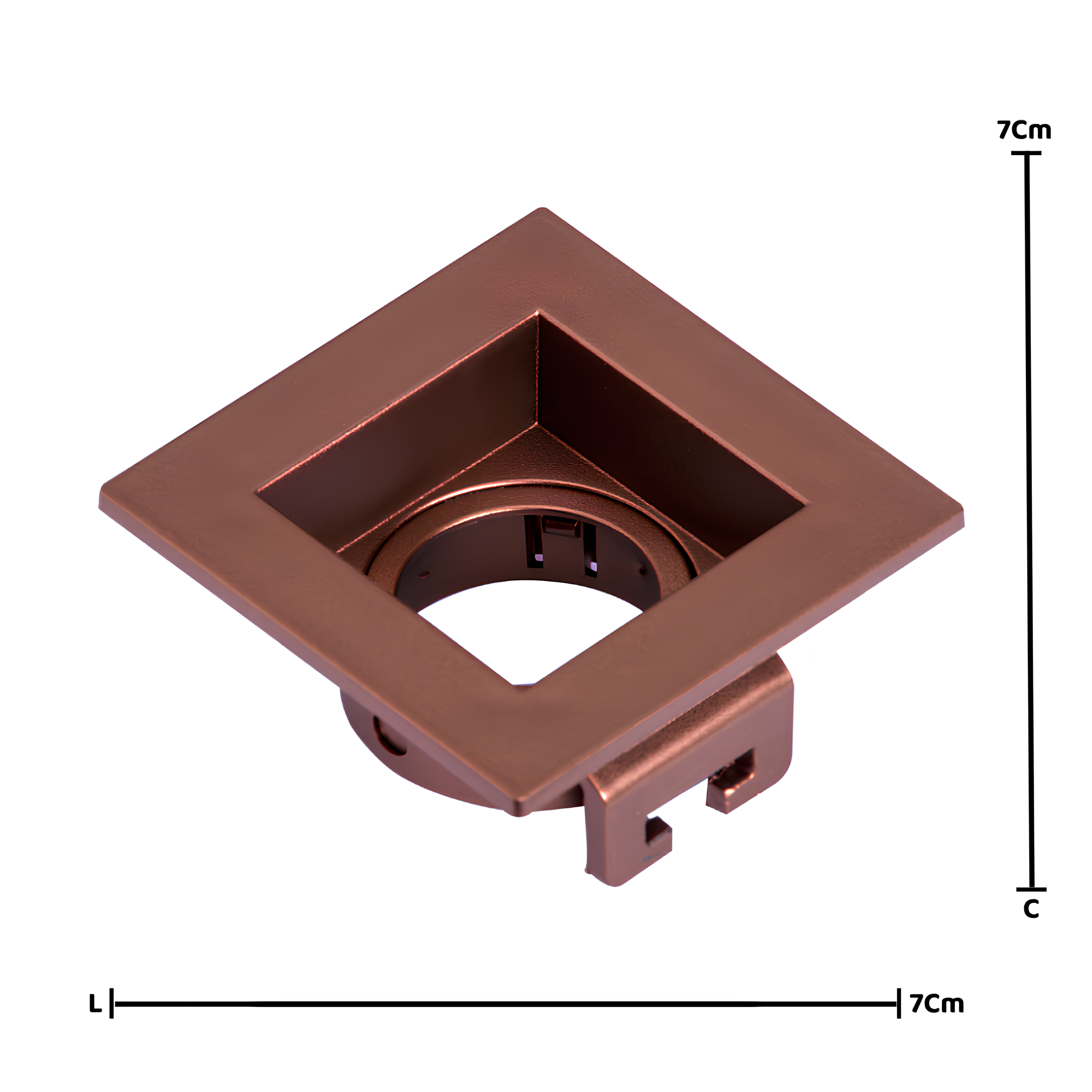 Spot Quadrado Embutir Face Recuado Mini Dicroica 7x3,5Cm Saveenergy