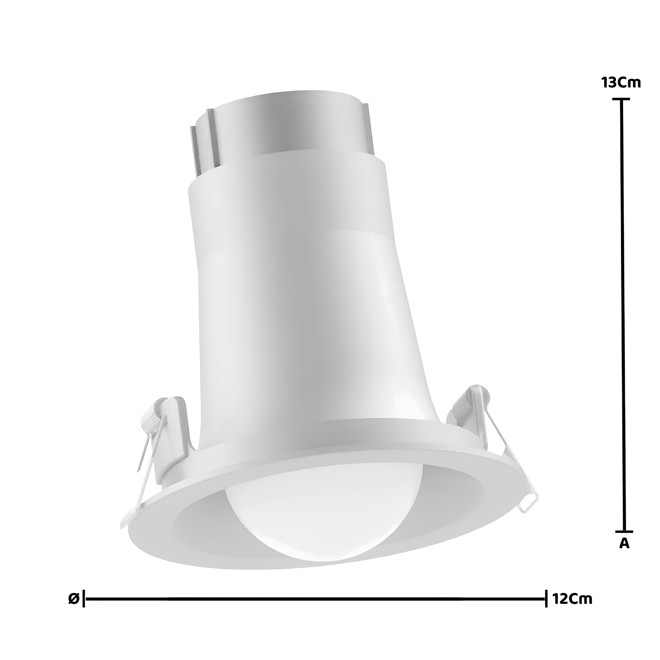 Spot Redondo Embutir Face Plana Bulbo 12x13Cm Saveenergy
