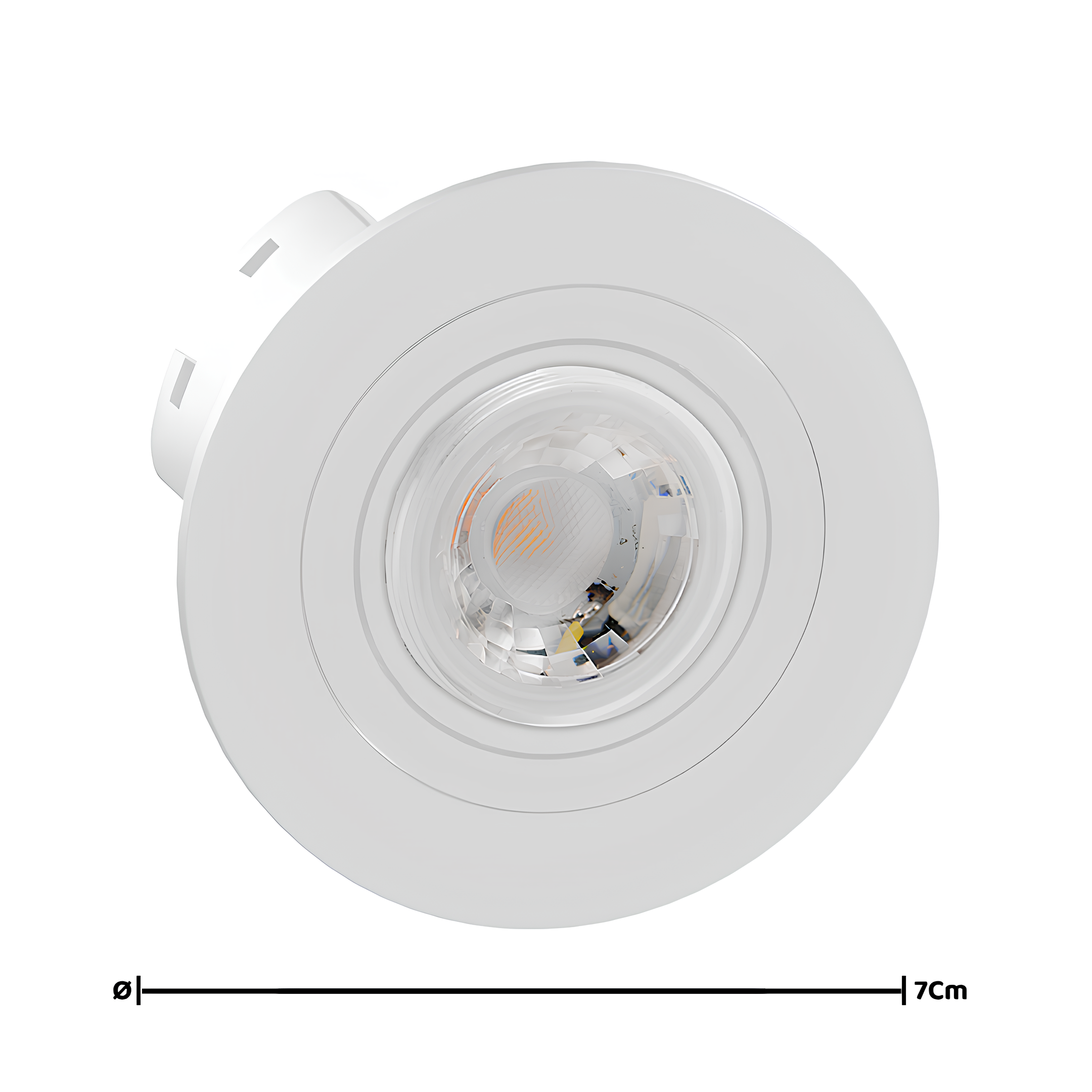 Spot Redondo Embutir Face Plana Mini Dicroica 7x3,5Cm Saveenergy