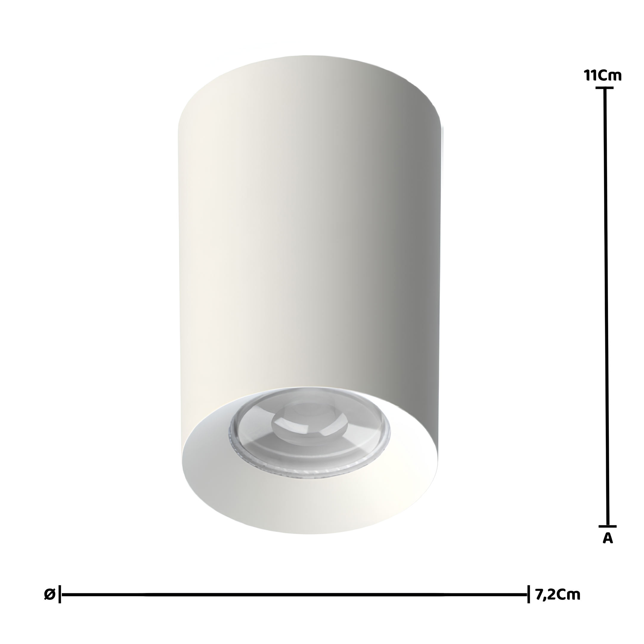 Spot Redondo Sobrepor Recuado Tower Dicroica 7,2x11Cm Saveenergy