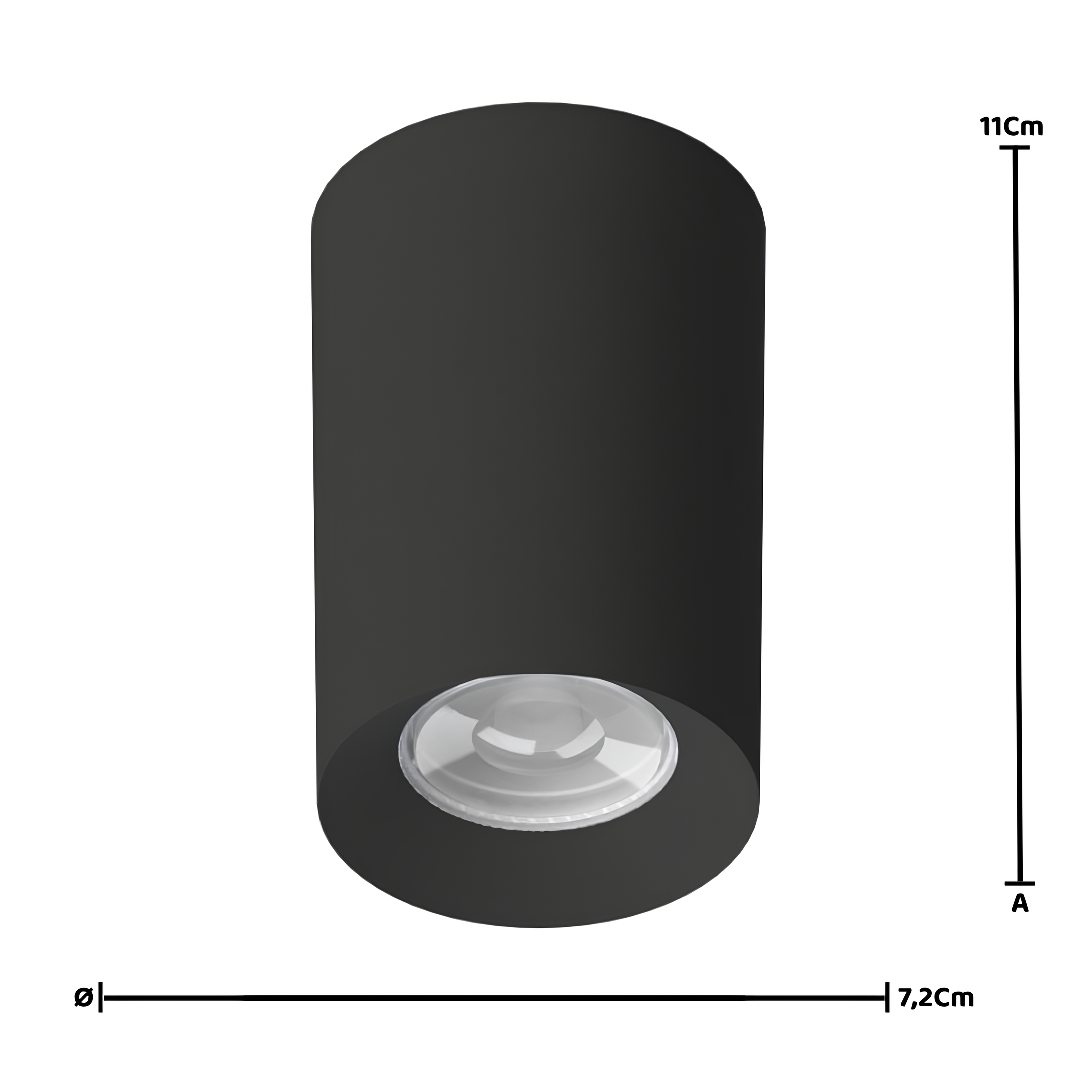Spot Redondo Sobrepor Recuado Tower Dicroica 7,2x11Cm Saveenergy