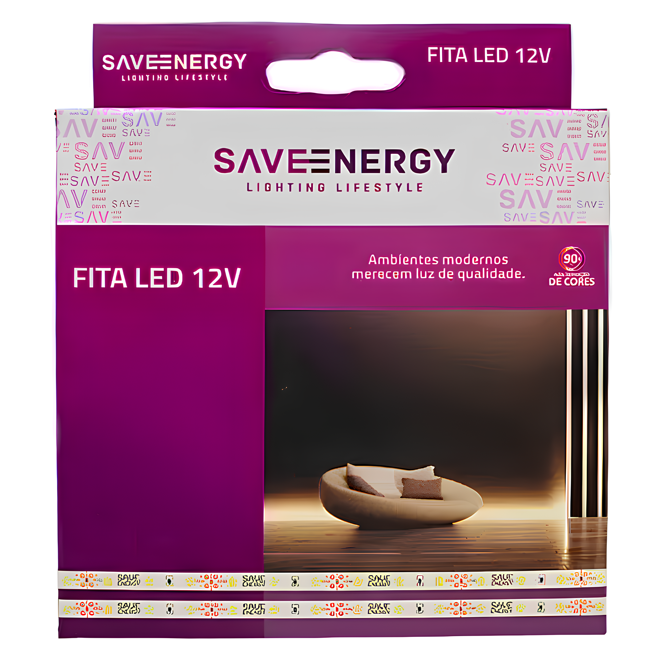 Fita Led 5 Metros 8W/m 800Lm/m 120° Ip20 12V Saveenergy