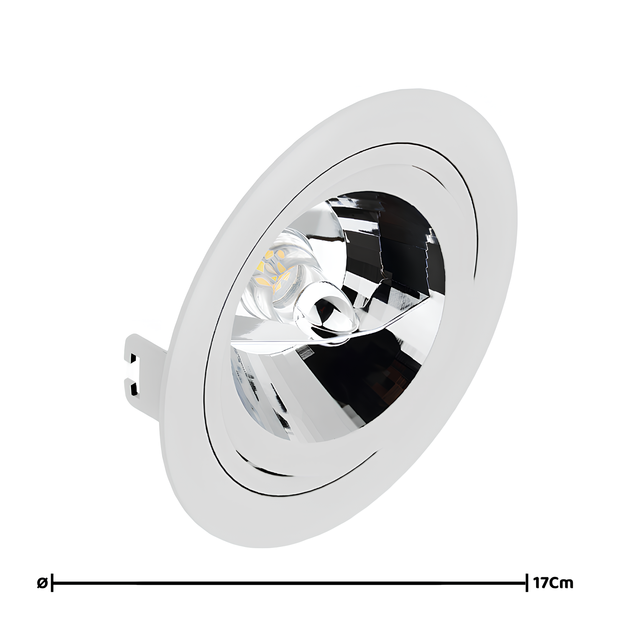 Spot Redondo Embutir Face Plana Ar111 17x3,5Cm Saveenergy