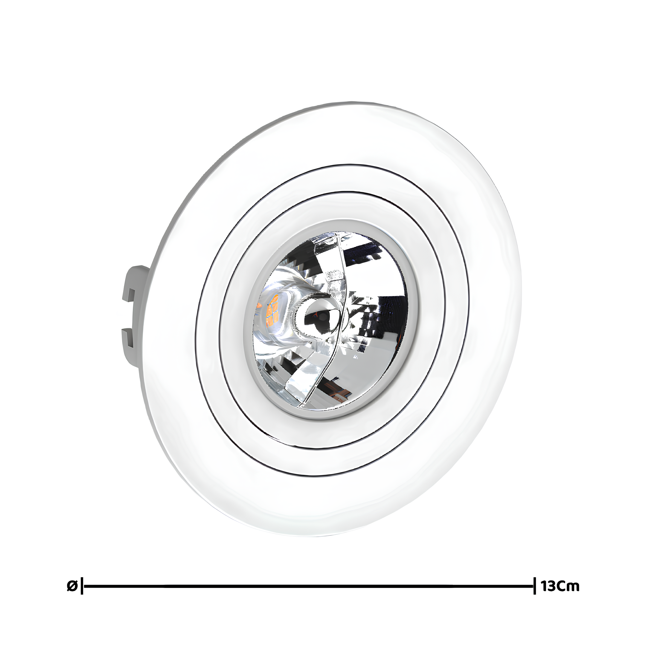 Spot Redondo Embutir Face Plana Ar70 13x3,5Cm Saveenergy