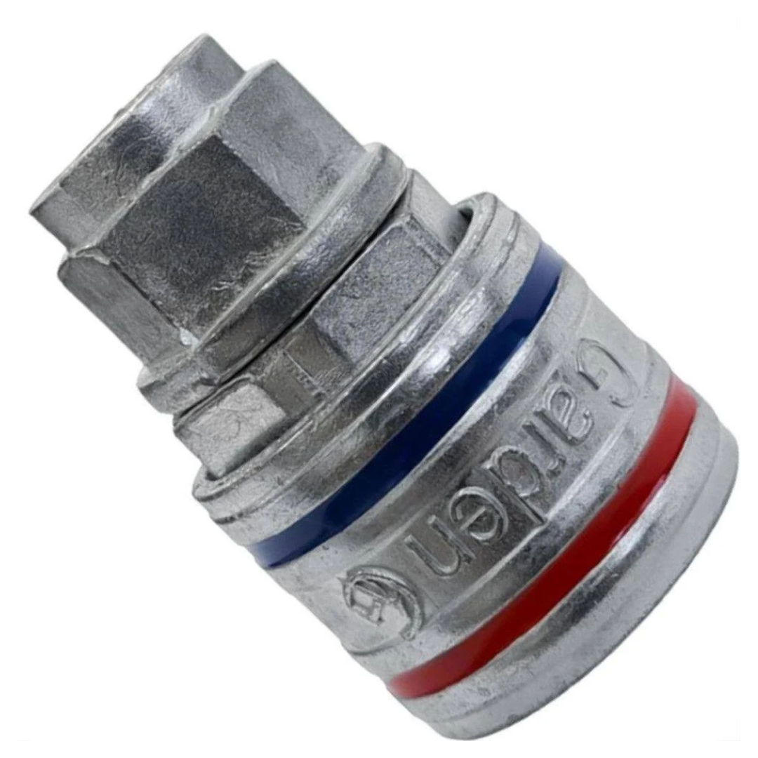 Engate Rápido Para Ar 1/4" X 1/4" Fêmea Com Rosca Cromado 10400E Garden