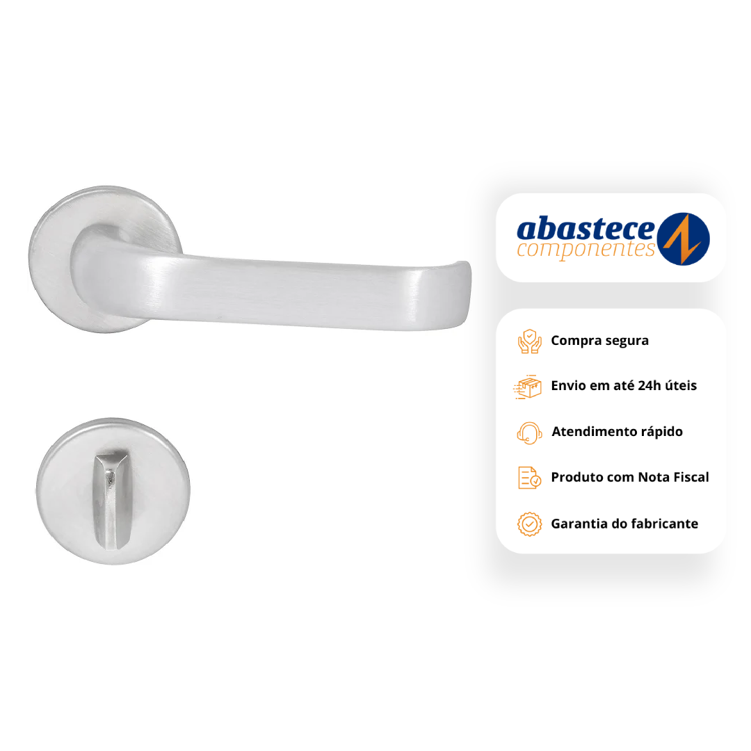 Fechadura Duna Para Banheiro Cromada 40mm Imab