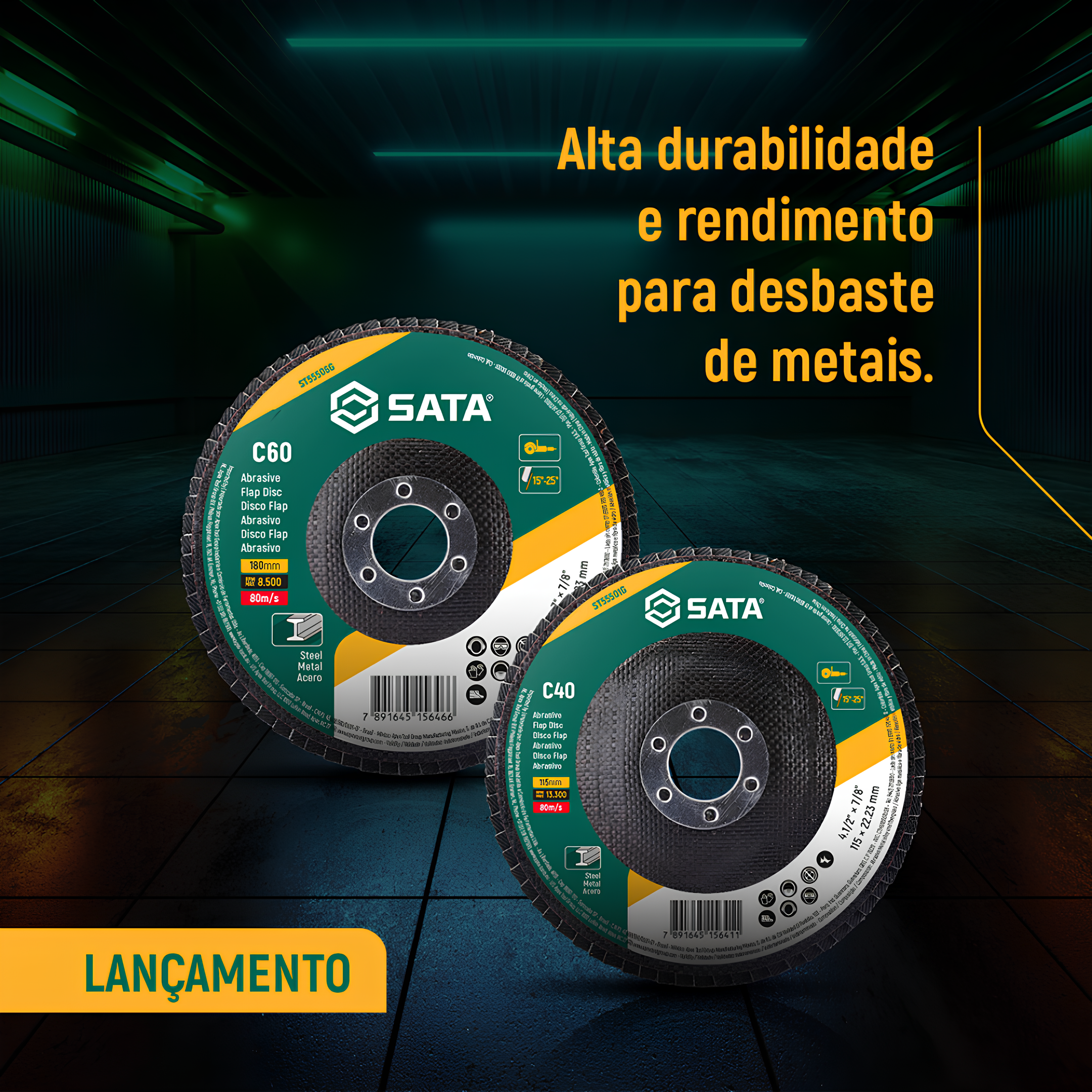 Disco Flap Abrasivo Metal 4.1/2" C120 ST55504G Sata