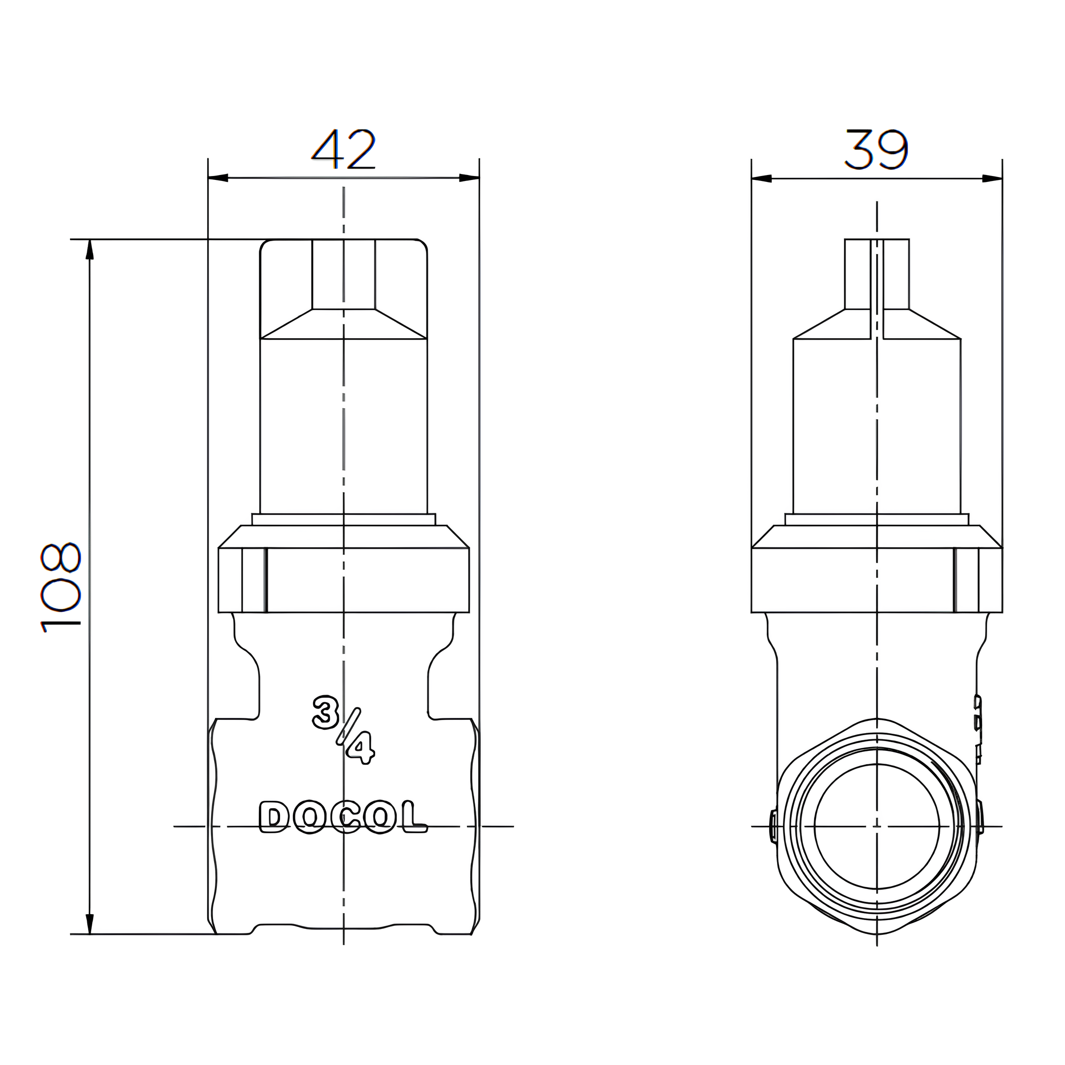 Registro De Gaveta Base Docol 3/4" Docol 25130600
