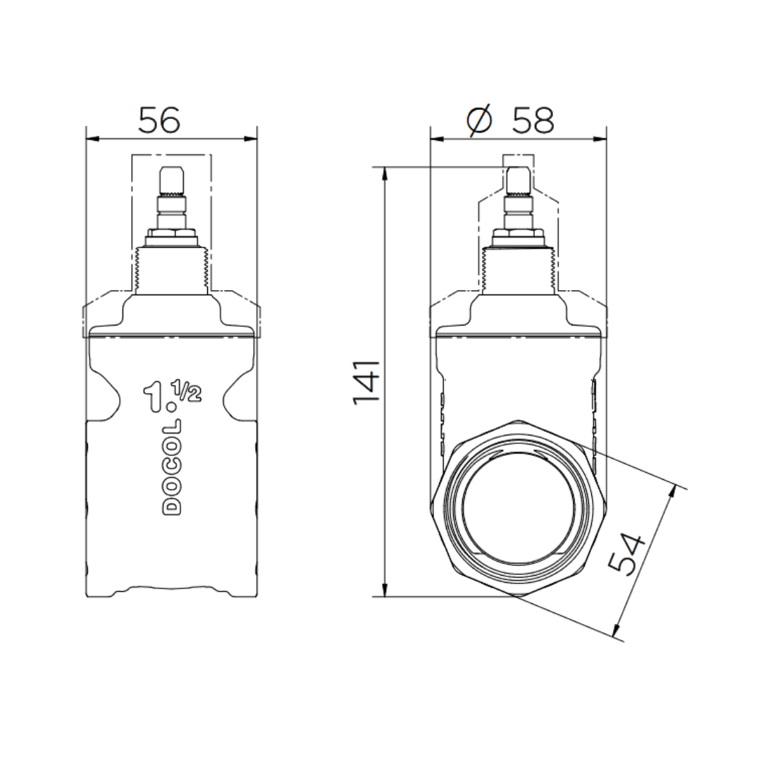 Registro De Gaveta Base Docol 1.1/2" 25131500 Docol