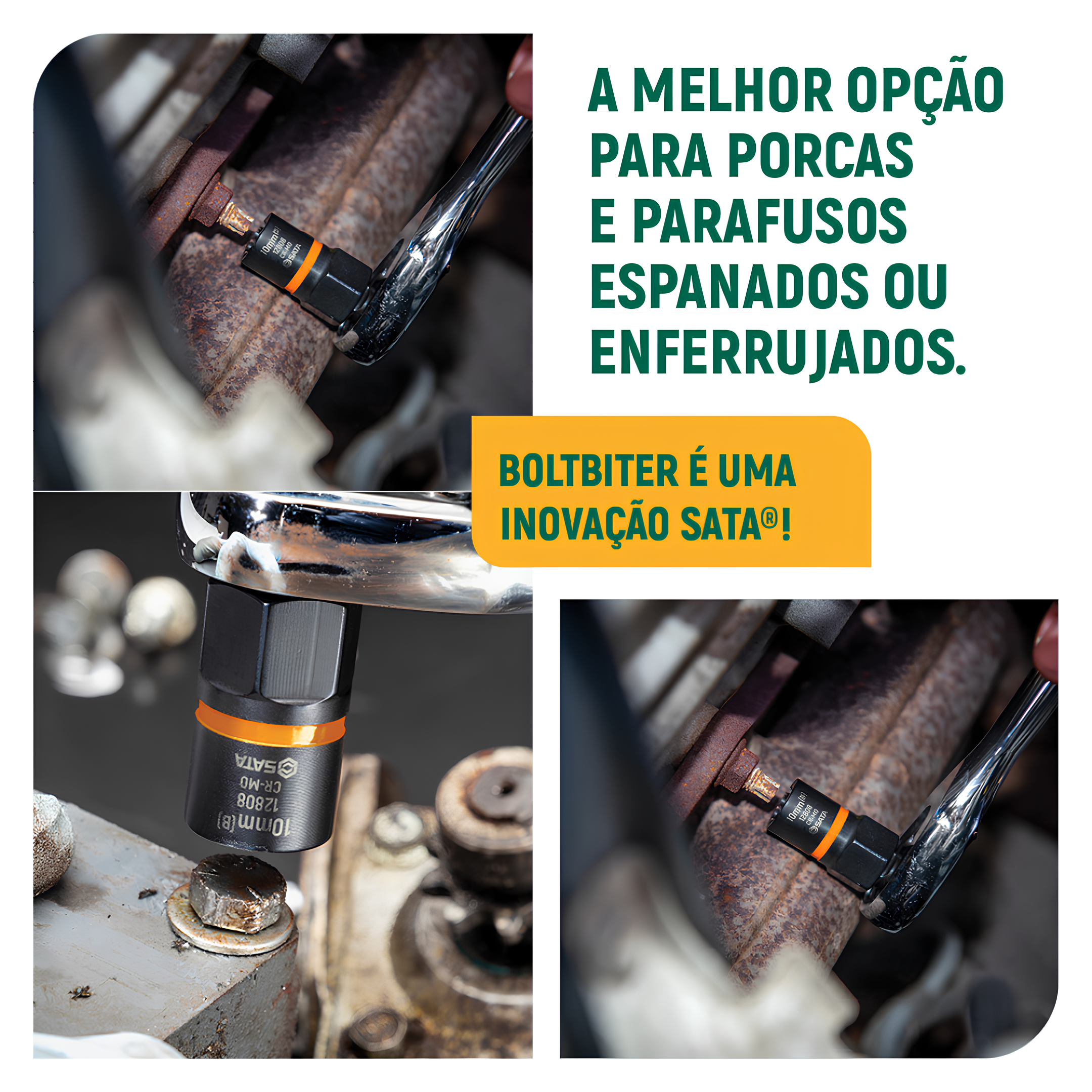 Jogo De Soquetes De Extração Bolt Biter 13 Peças ST09137 Sata