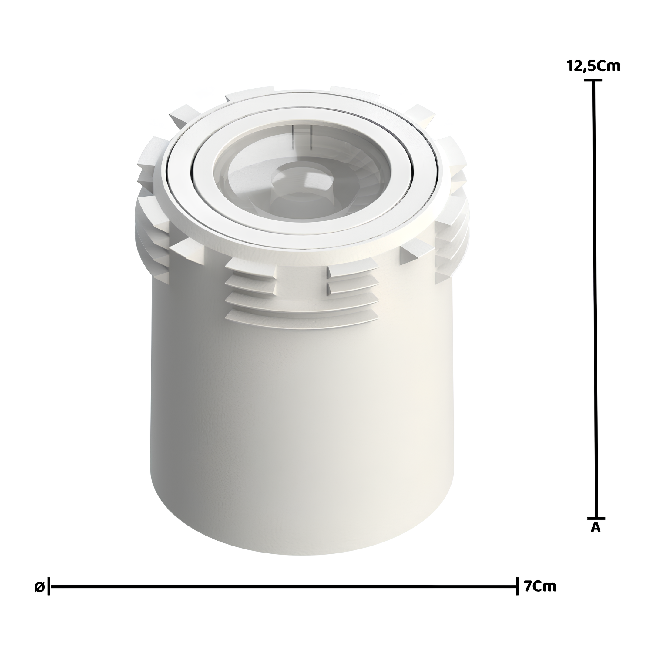 Spot Redondo No Frame Gravity Dicroica Branco 7x12,5Cm Saveenergy