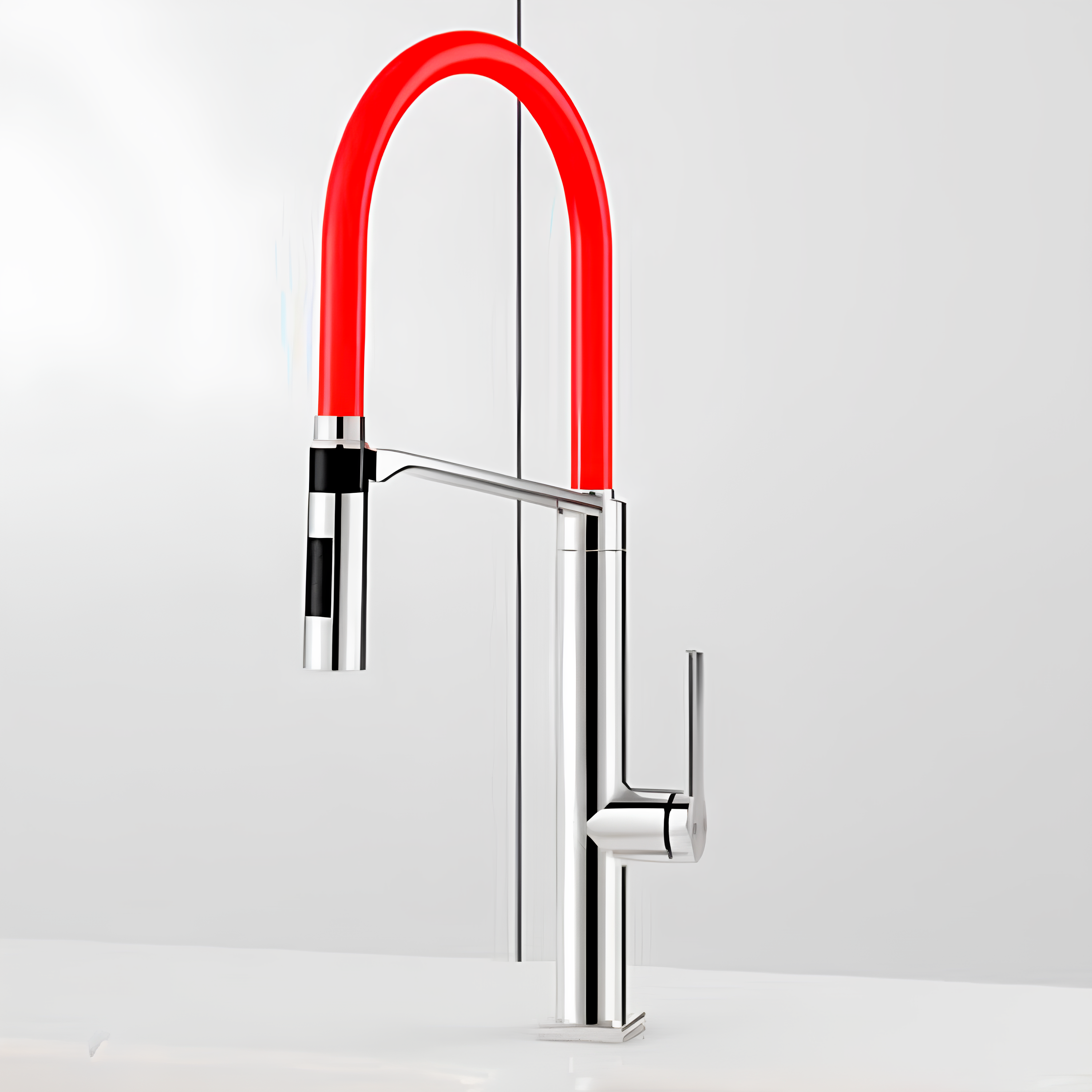 Torneira para cozinha bica alta Doc vermelho 00738979 Docol